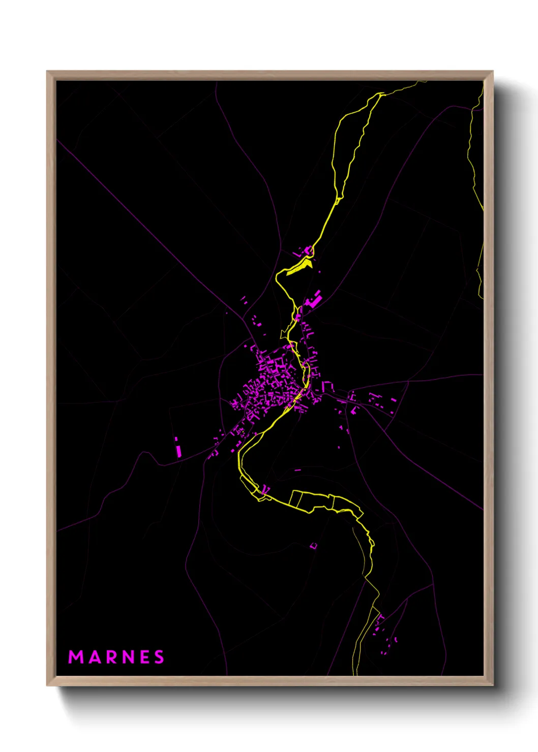 Une affiche de carte sur Marnes