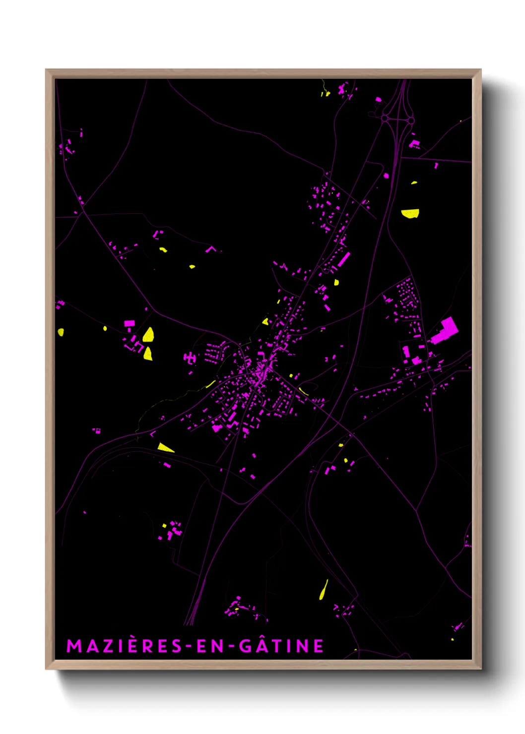 Une affiche de carte sur Mazières-en-Gâtine