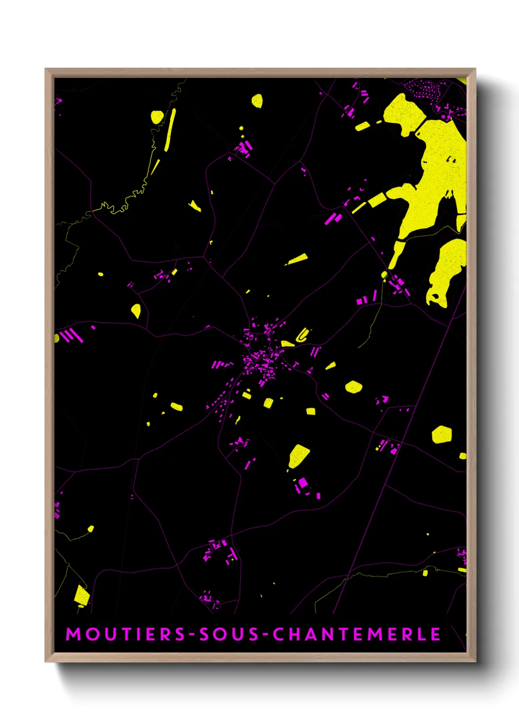 Une affiche de carte sur Moutiers-sous-Chantemerle