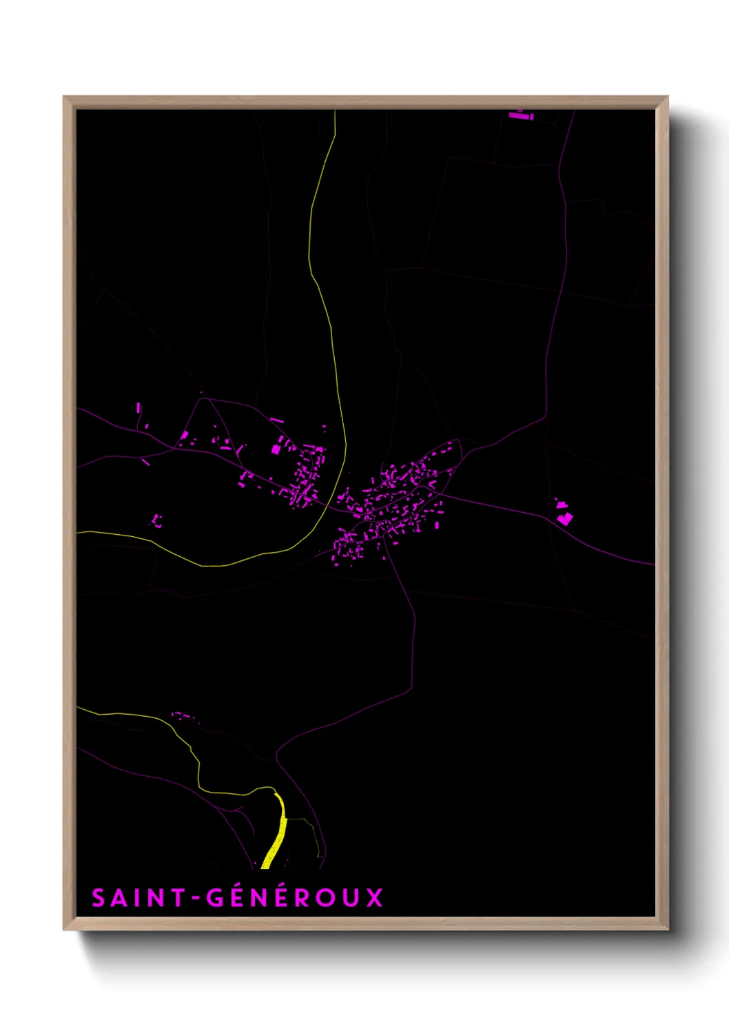 Une affiche de carte sur Saint-Généroux