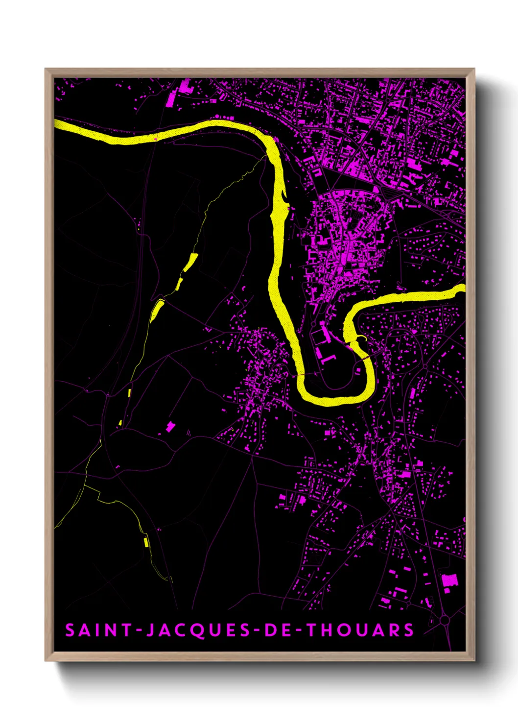 Un poster carteSaint-Jacques-de-Thouars
