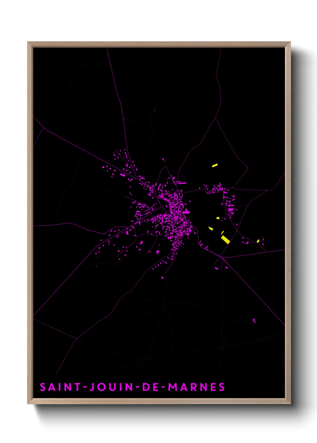 Une affiche de carte sur Saint-Jouin-de-Marnes