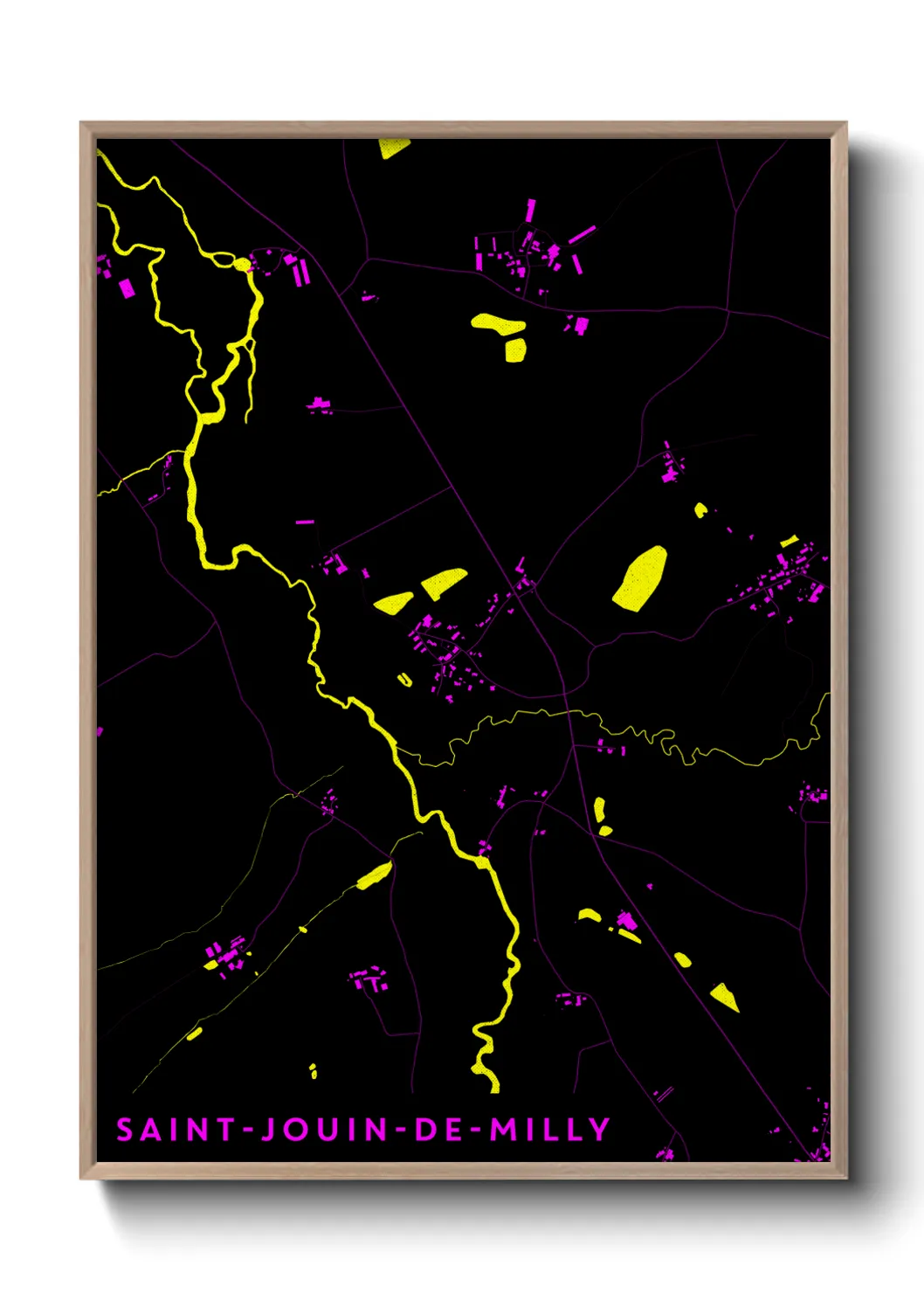 Une affiche de carte sur Saint-Jouin-de-Milly