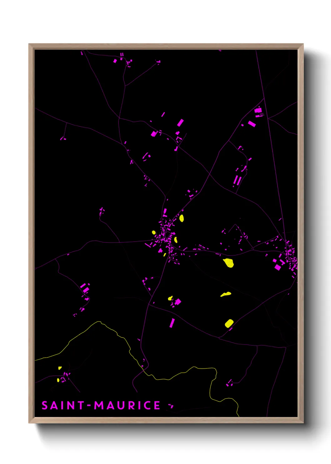 Une affiche de carte sur Saint-Maurice
