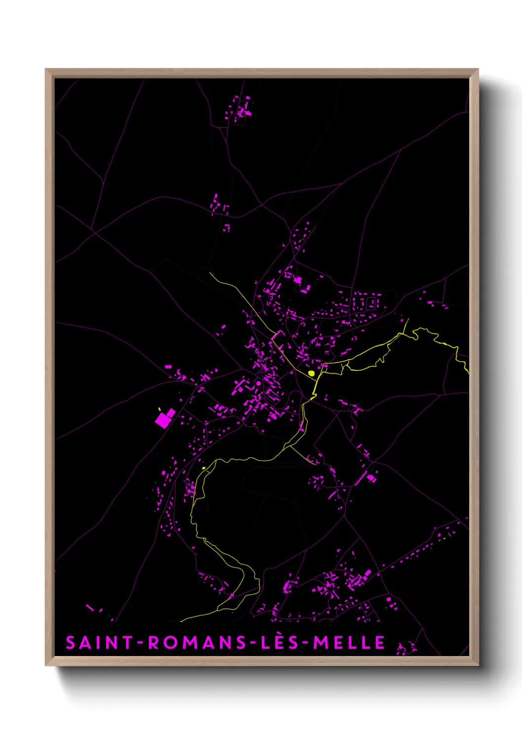 Un poster carteSaint-Romans-lès-Melle