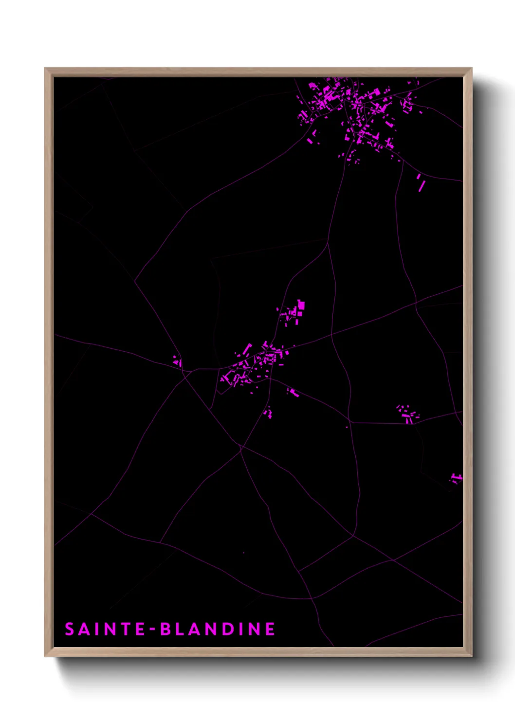 Une affiche de carte sur Sainte-Blandine