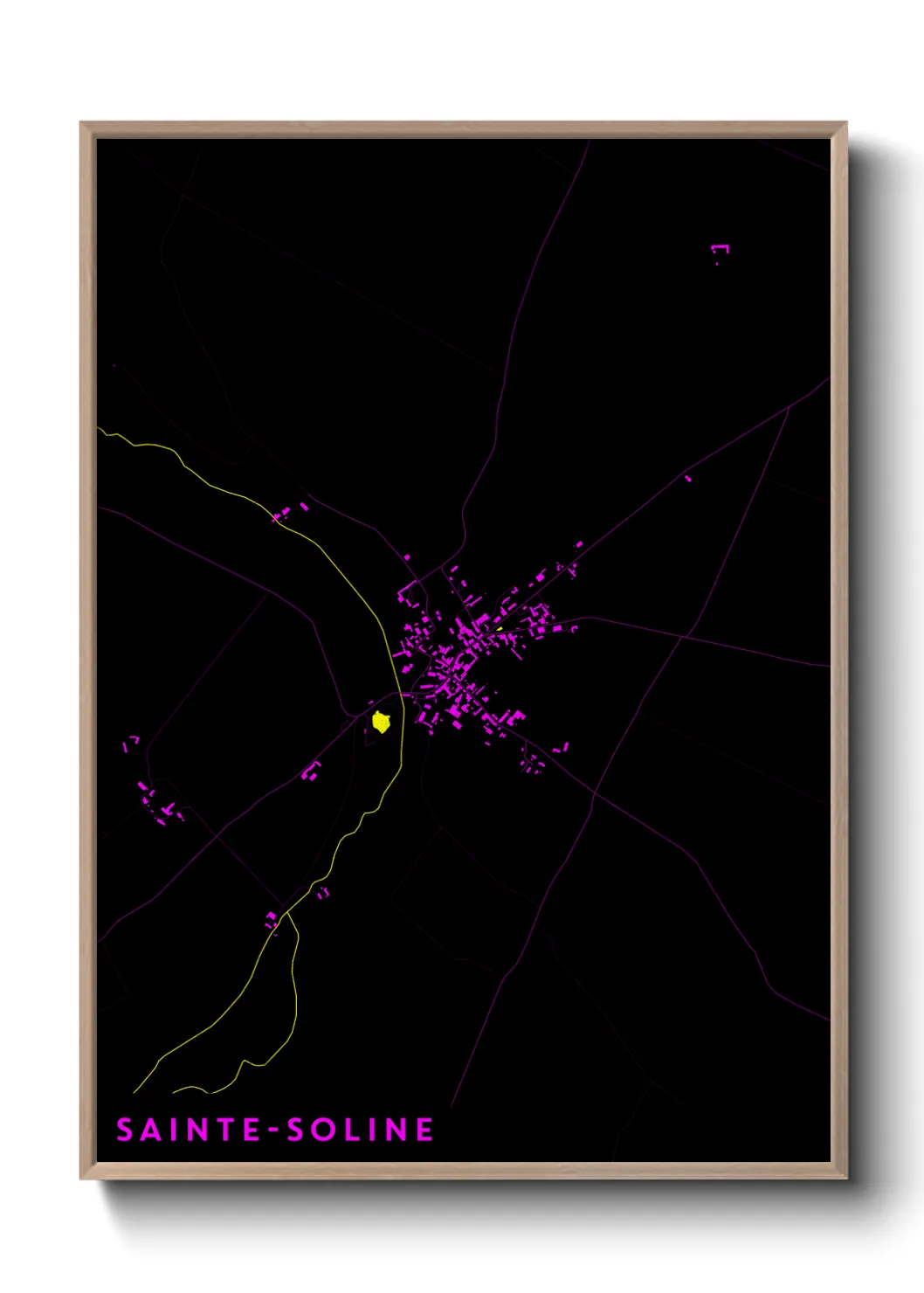Une affiche de carte sur Sainte-Soline