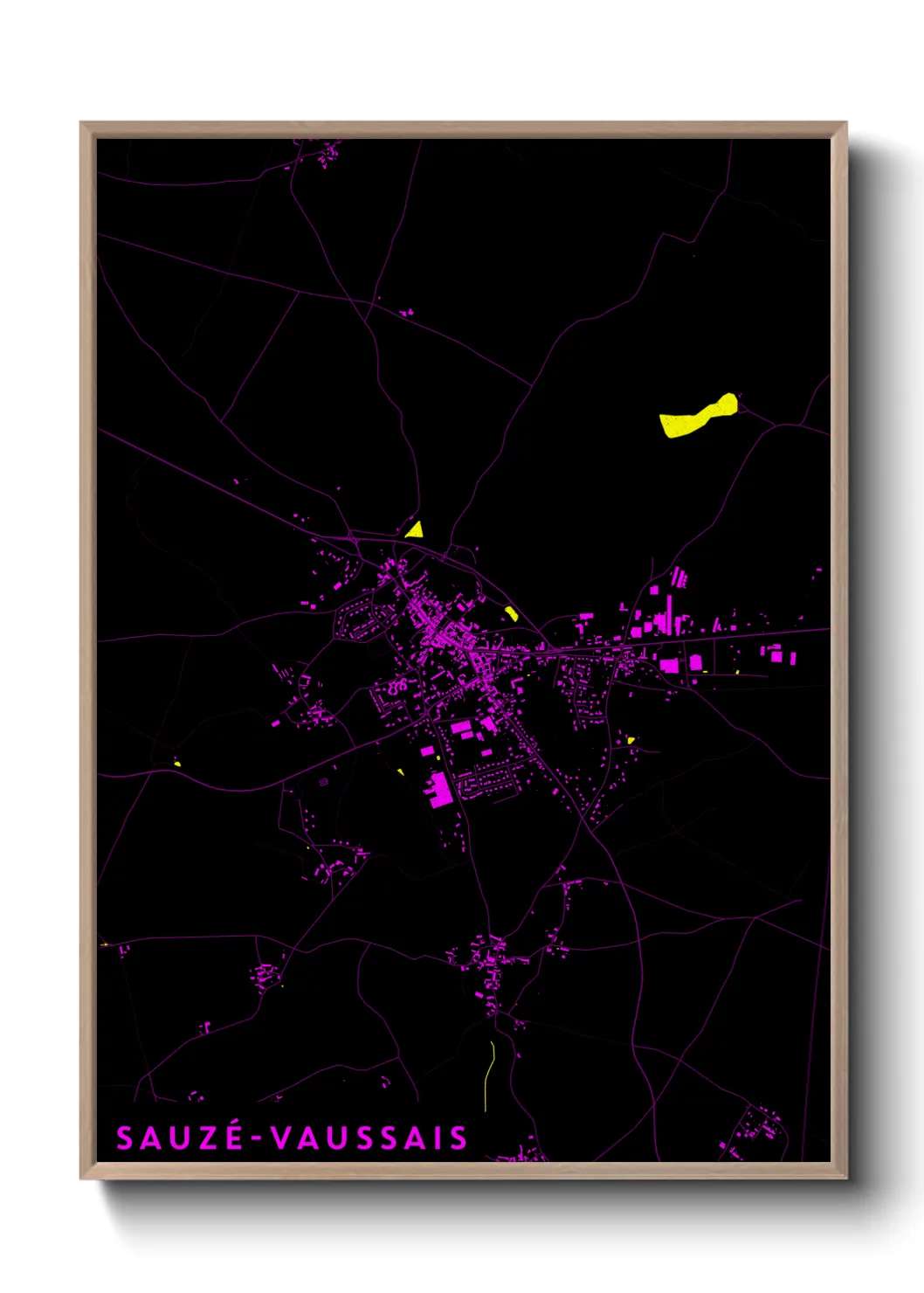 Un poster carteSauzé-Vaussais