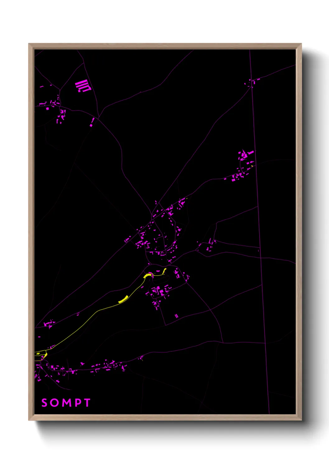 Une affiche de carte sur Sompt