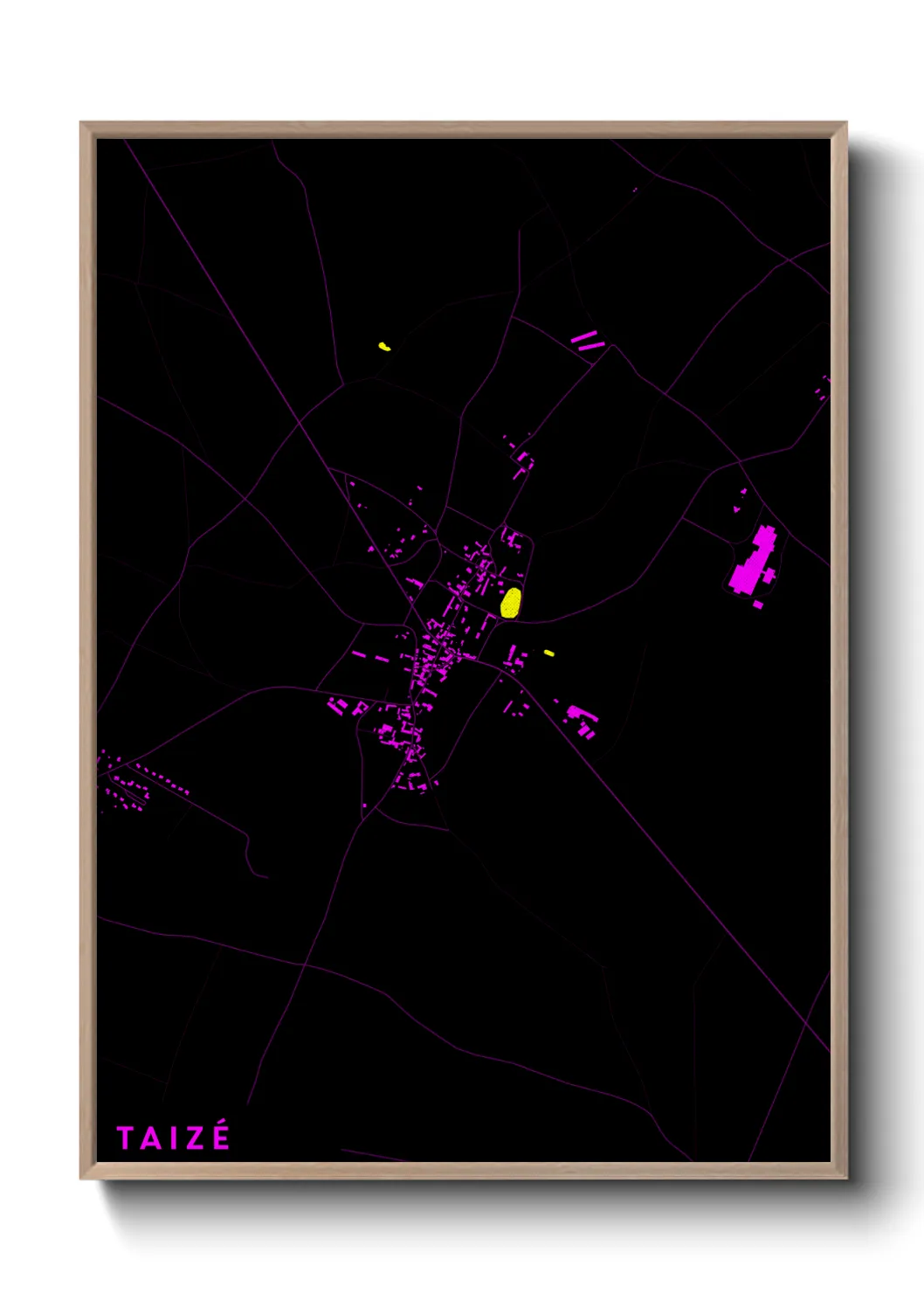Une affiche de carte sur Taizé