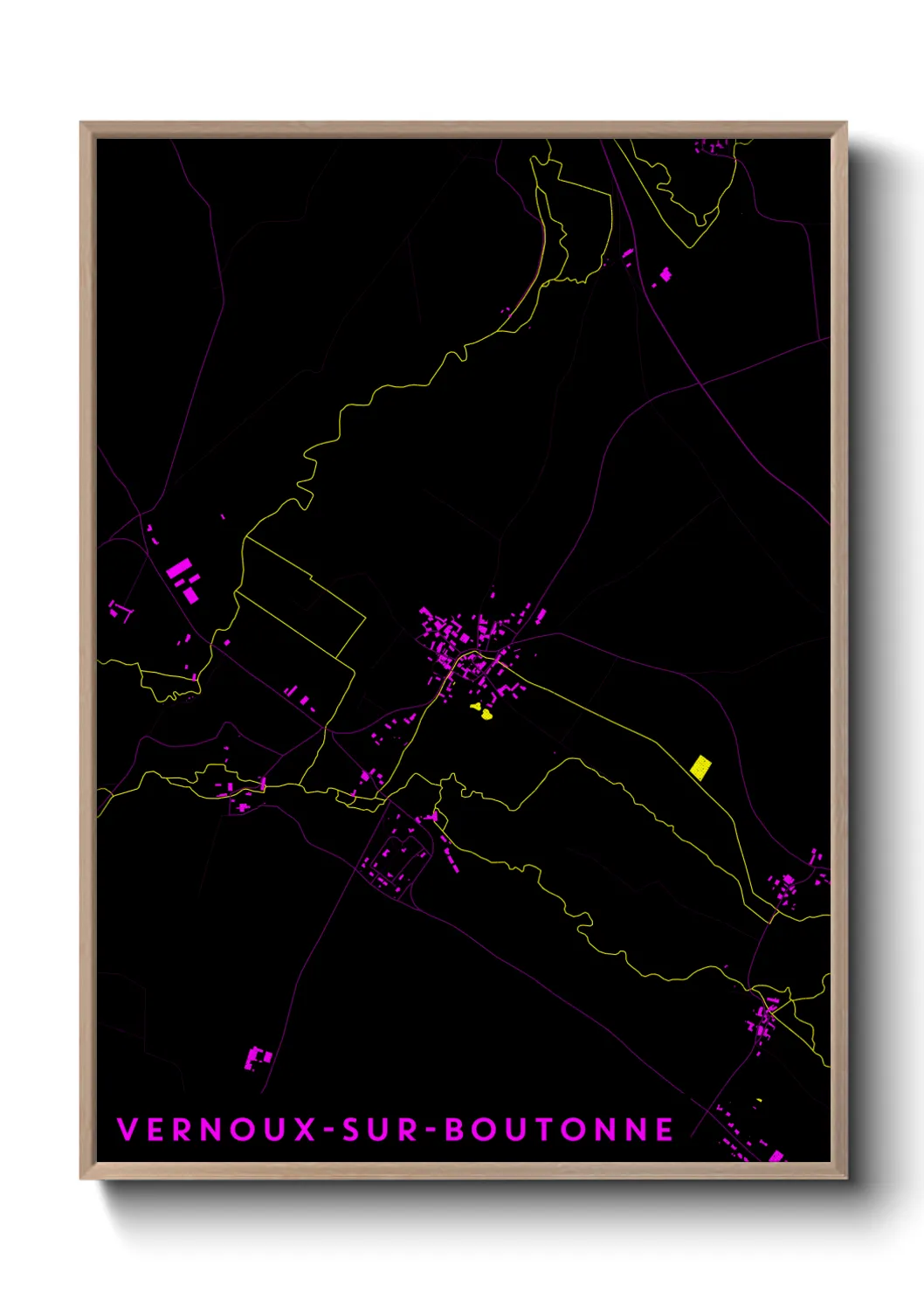 Une affiche de carte sur Vernoux-sur-Boutonne