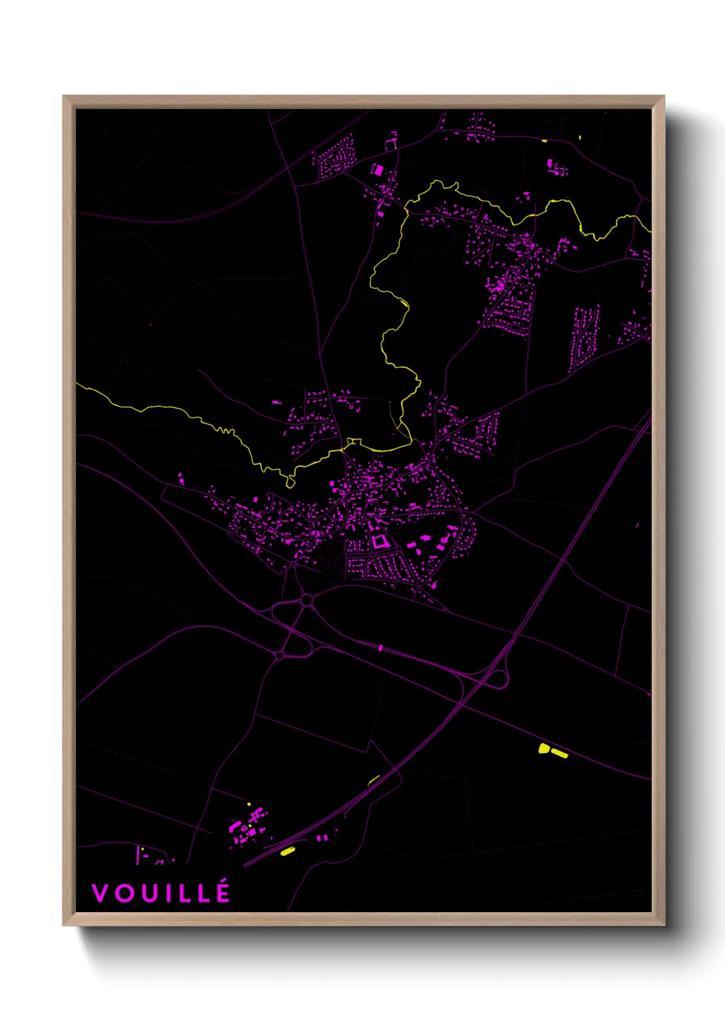 Une affiche de carte sur Vouillé