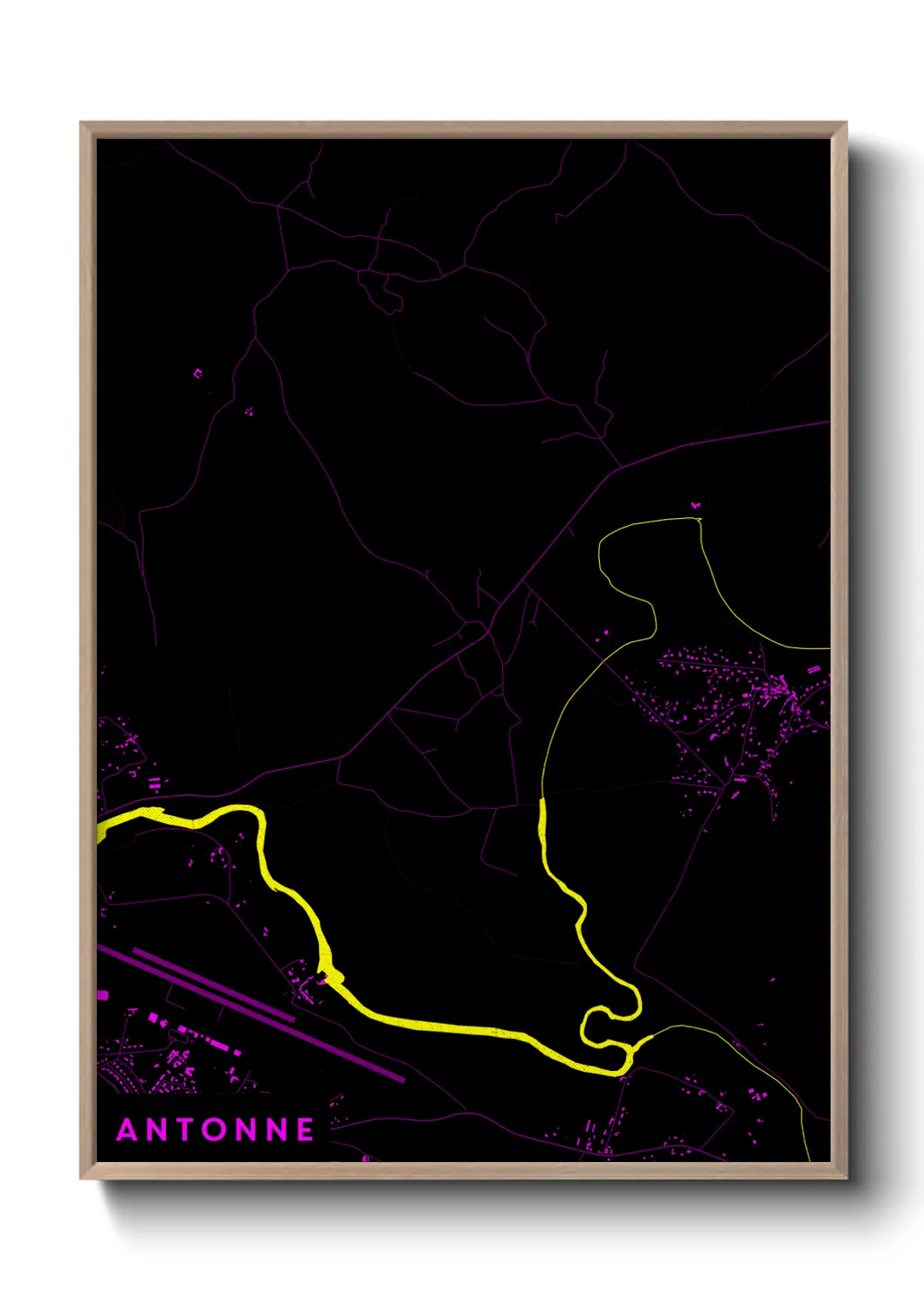 Une affiche de carte sur Antonne