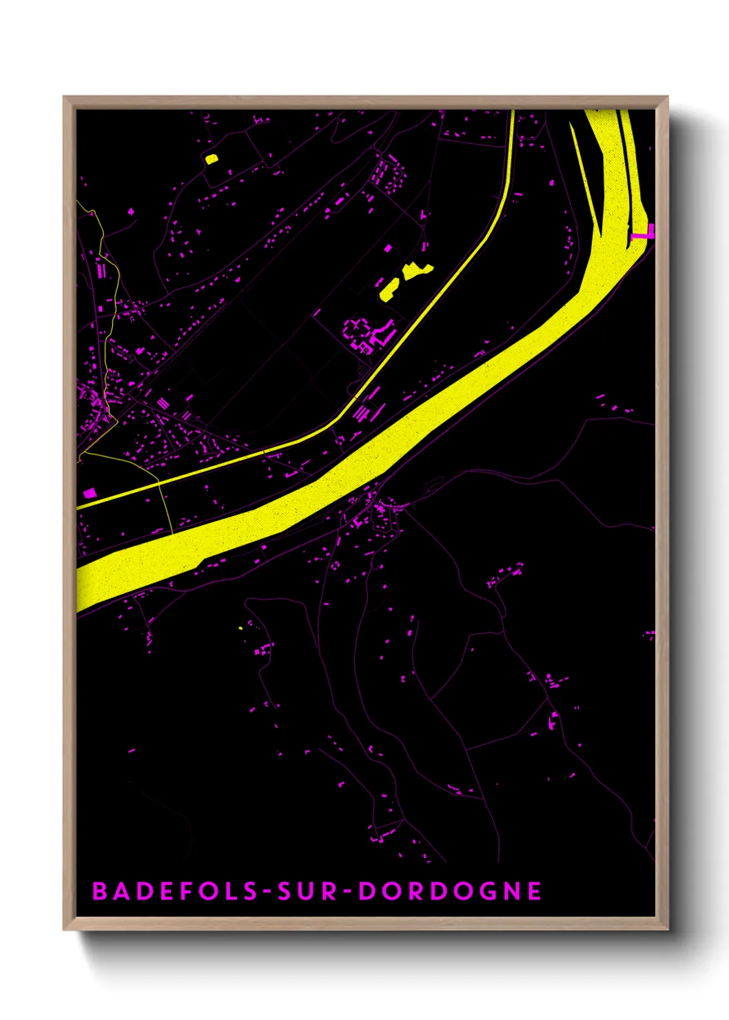 Une affiche de carte sur Badefols-sur-Dordogne