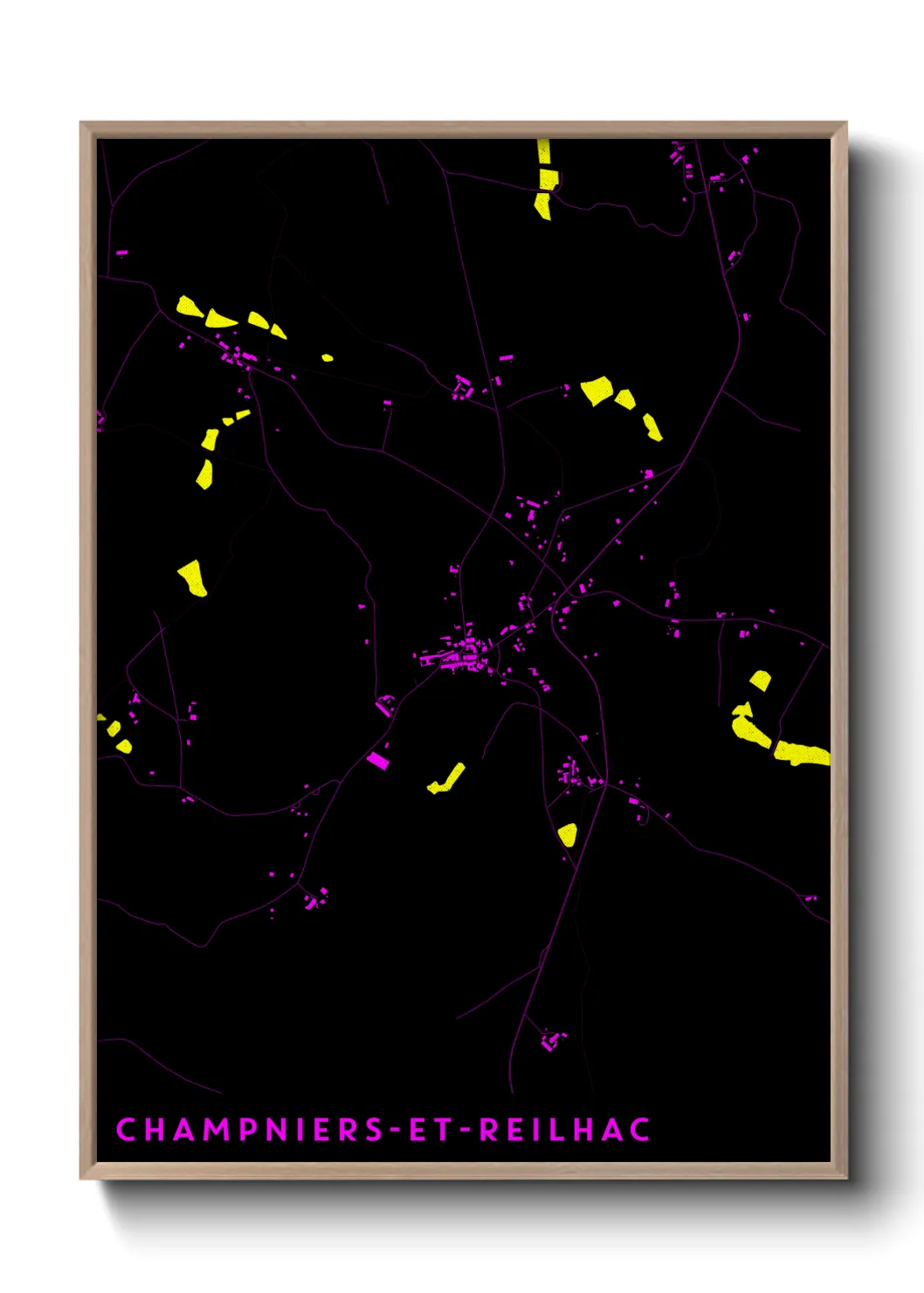 Une affiche de carte sur Champniers-et-Reilhac