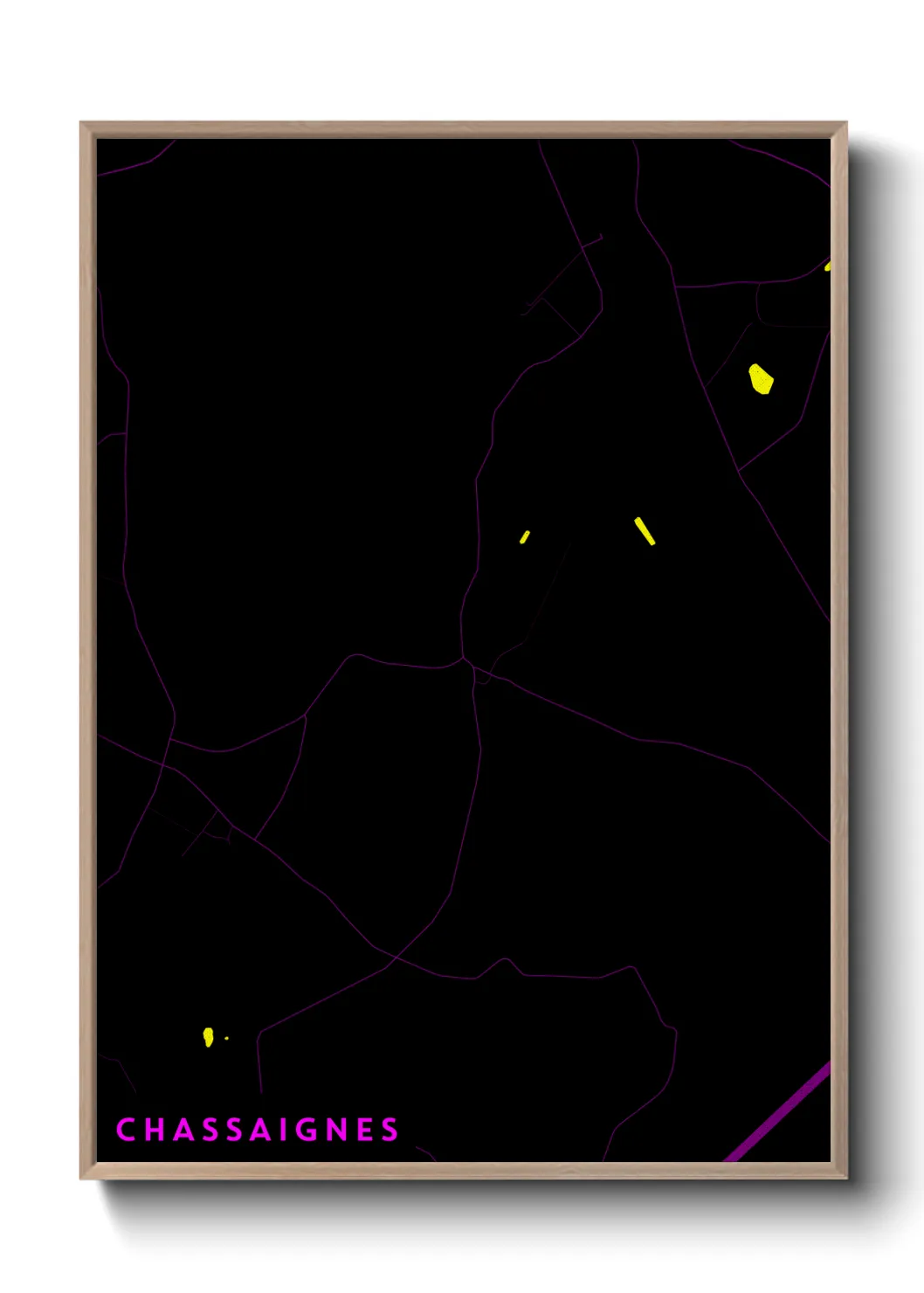 Une affiche de carte sur Chassaignes