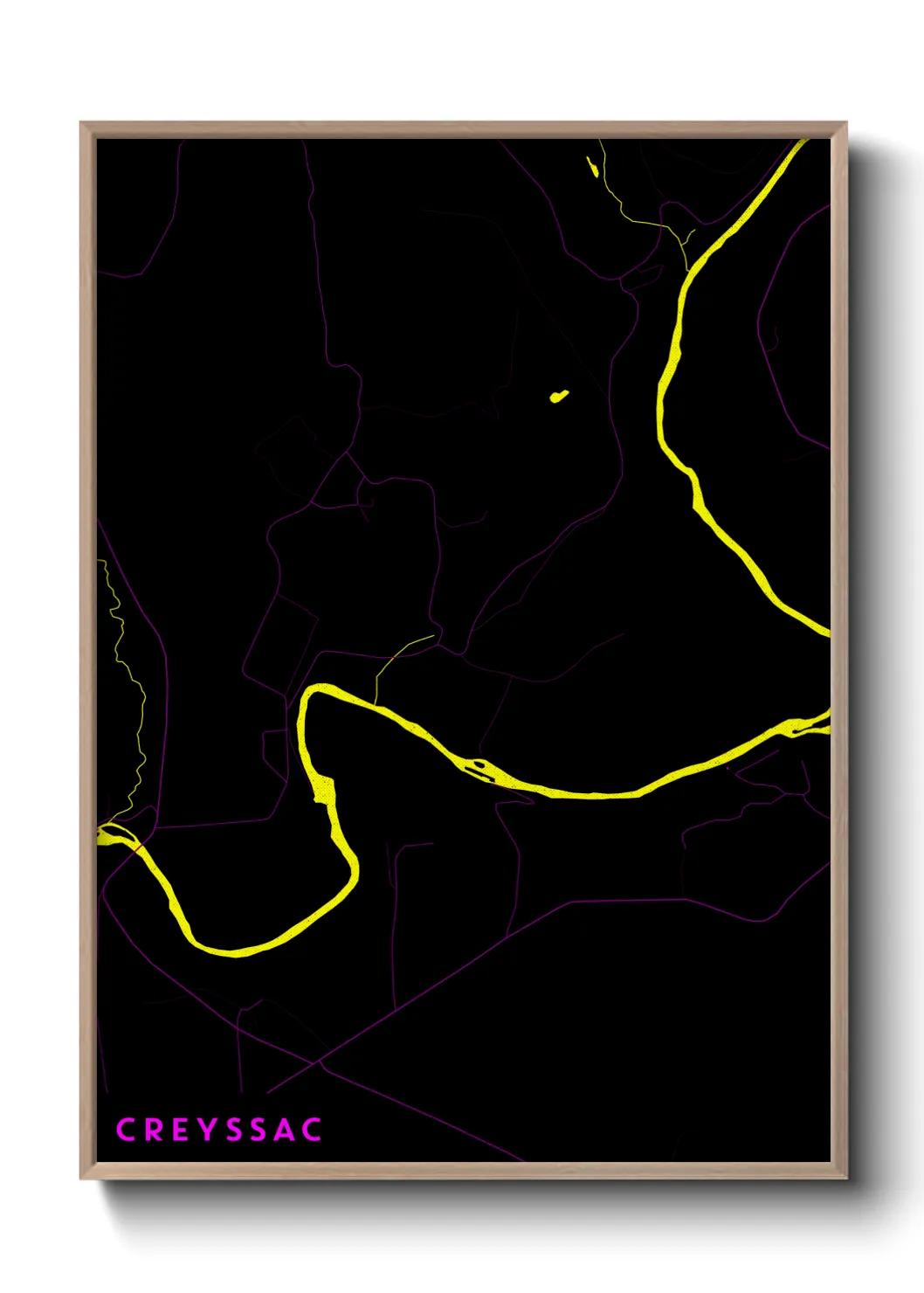 Une affiche de carte sur Creyssac
