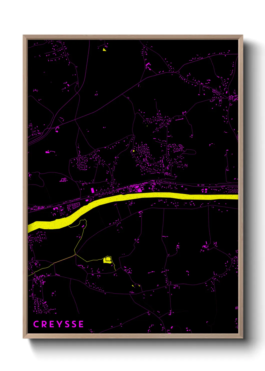 Une affiche de carte sur Creysse