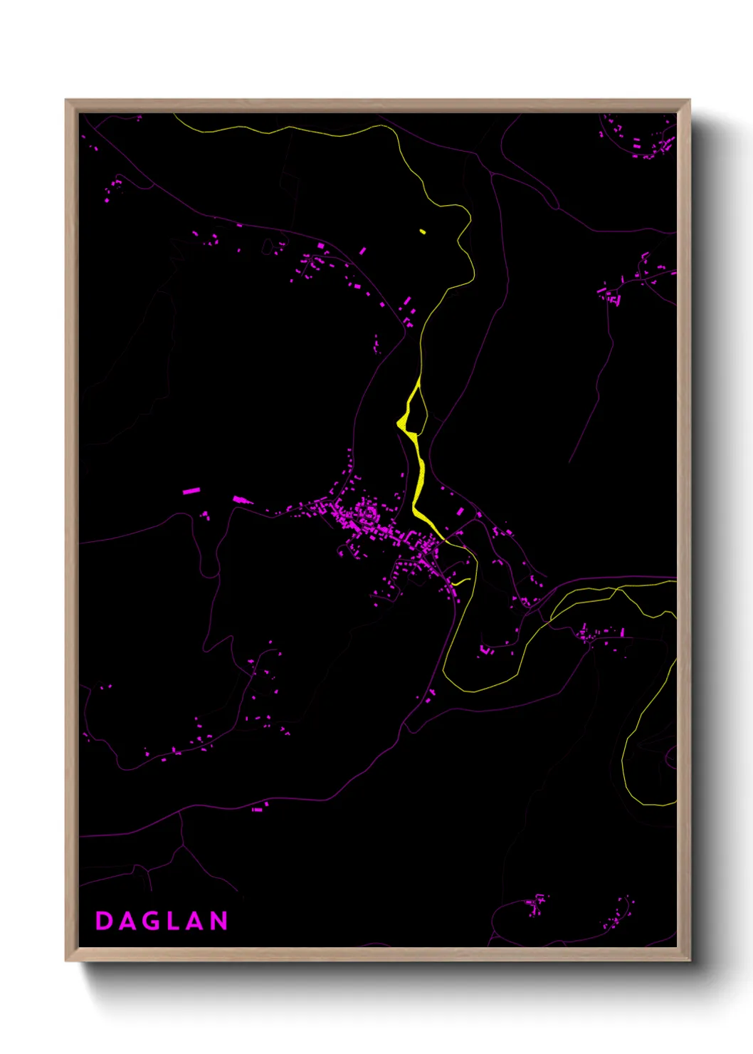 Une affiche de carte sur Daglan