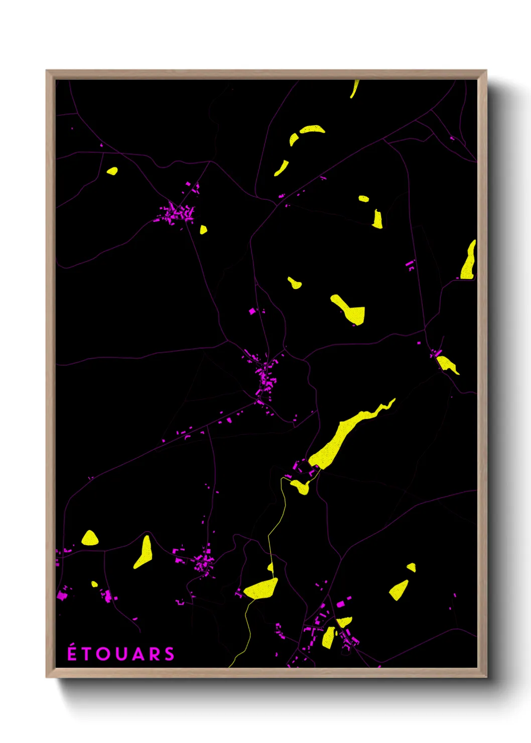 Une affiche de carte sur Étouars