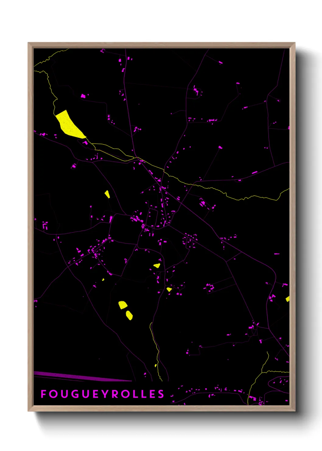 Une affiche de carte sur Fougueyrolles