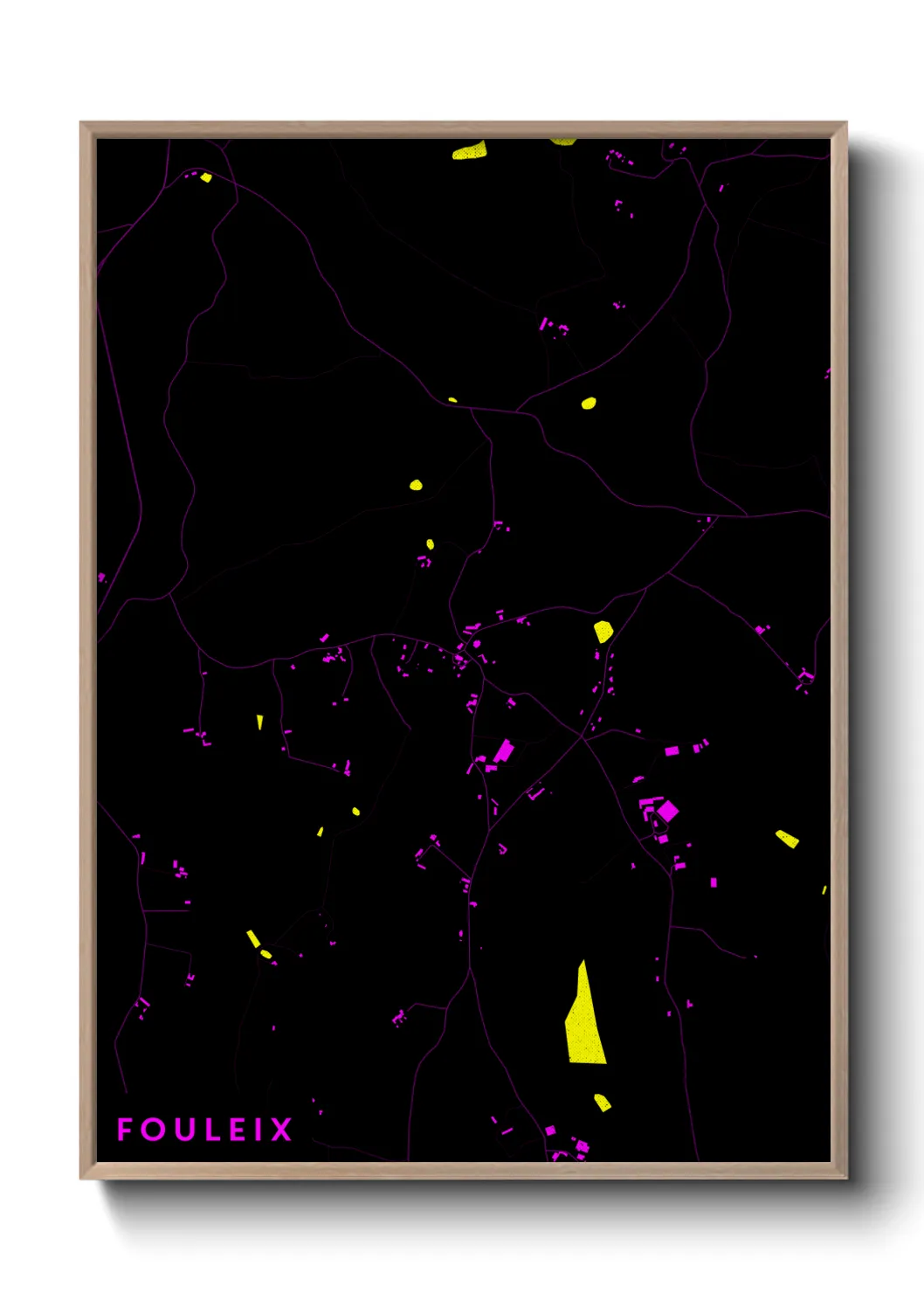 Une affiche de carte sur Fouleix