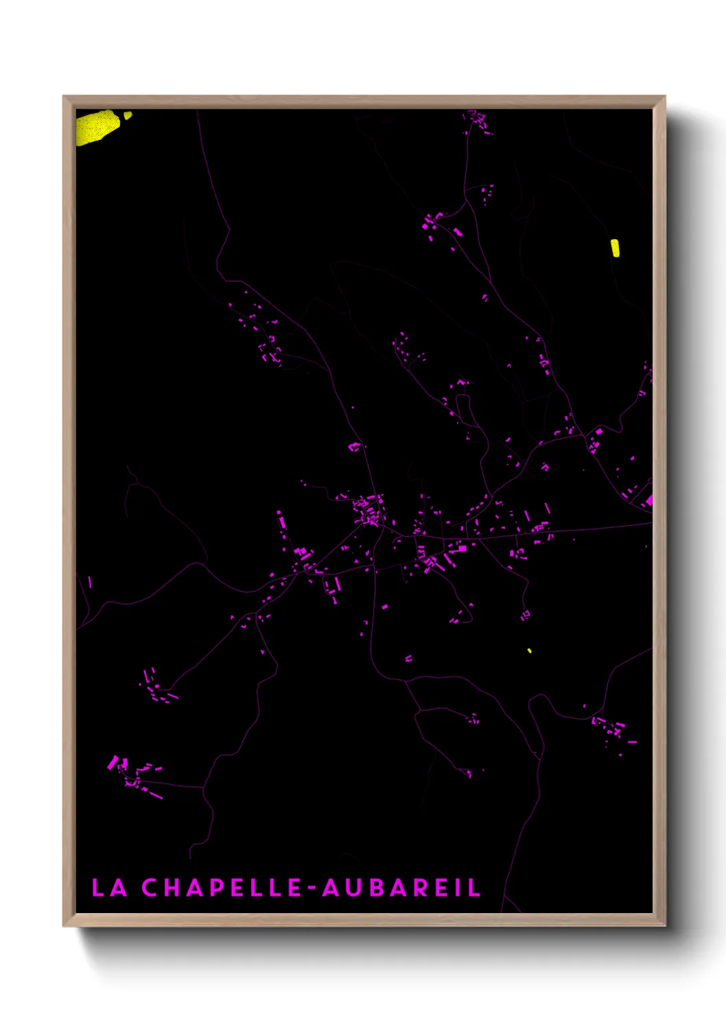 Une affiche de carte sur La Chapelle-Aubareil