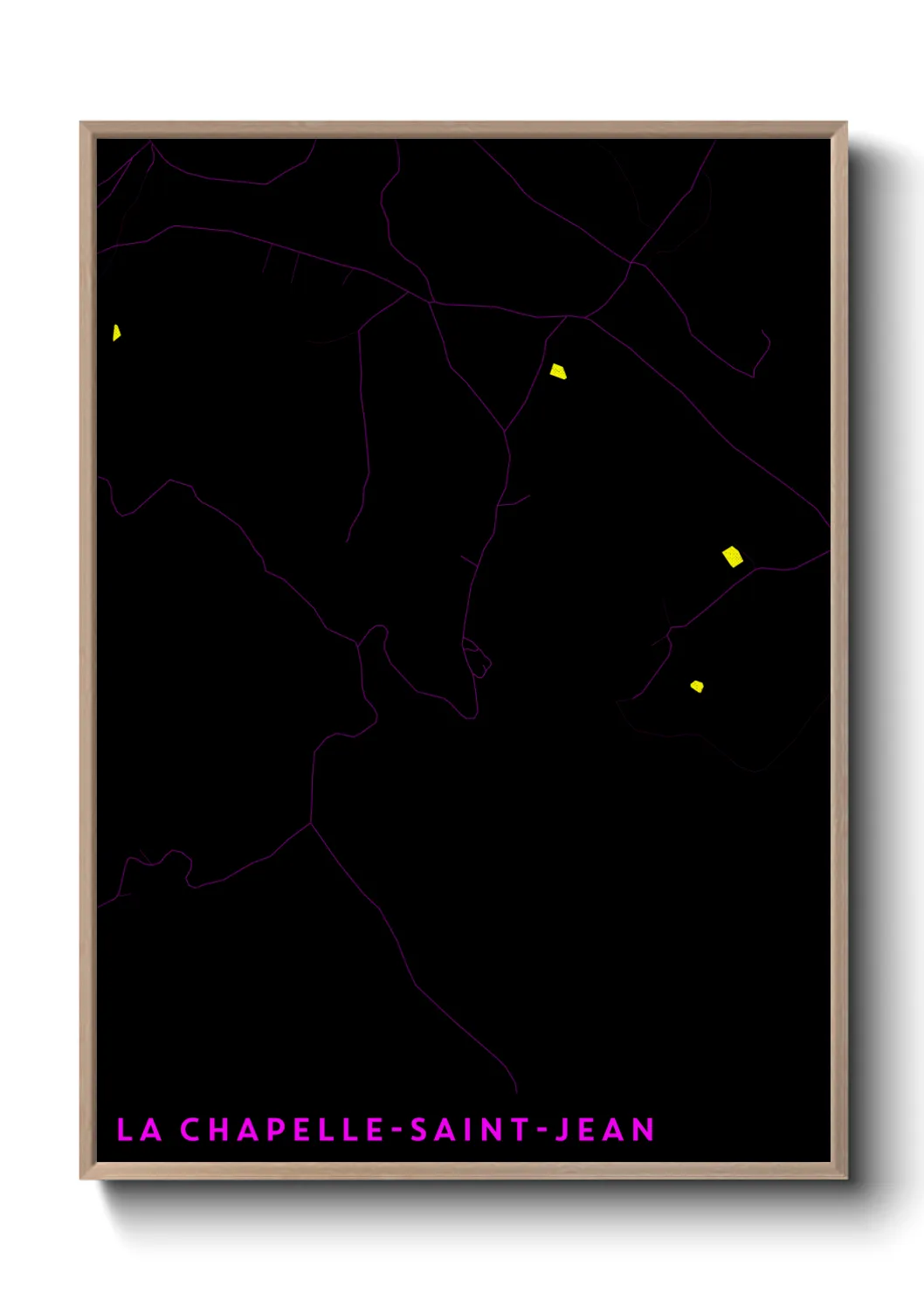 Une affiche de carte sur La Chapelle-Saint-Jean