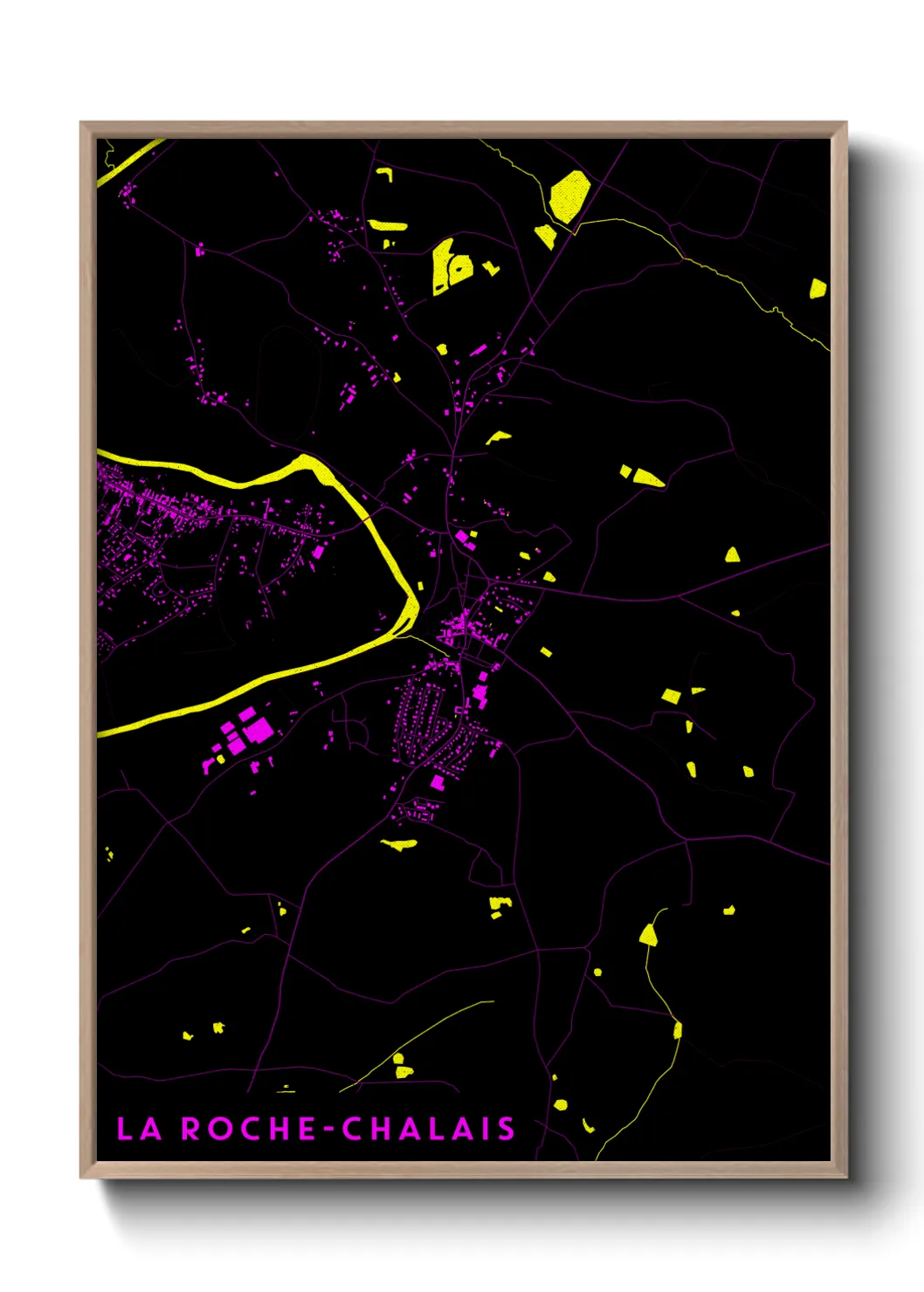 Une affiche de carte sur La Roche-Chalais