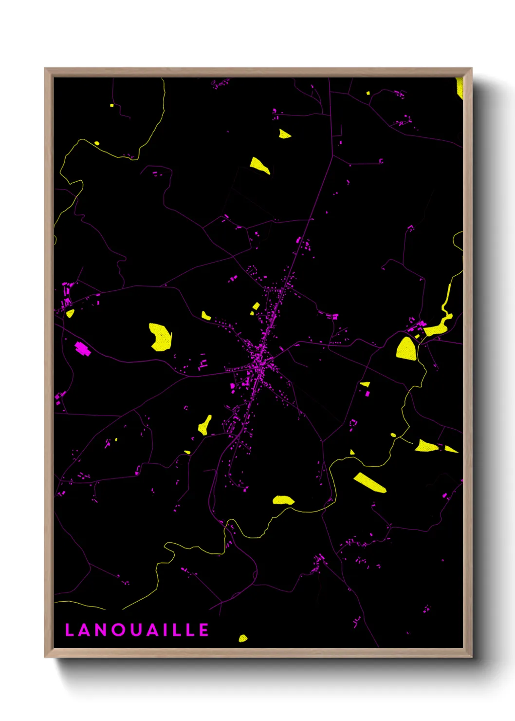 Une affiche de carte sur Lanouaille