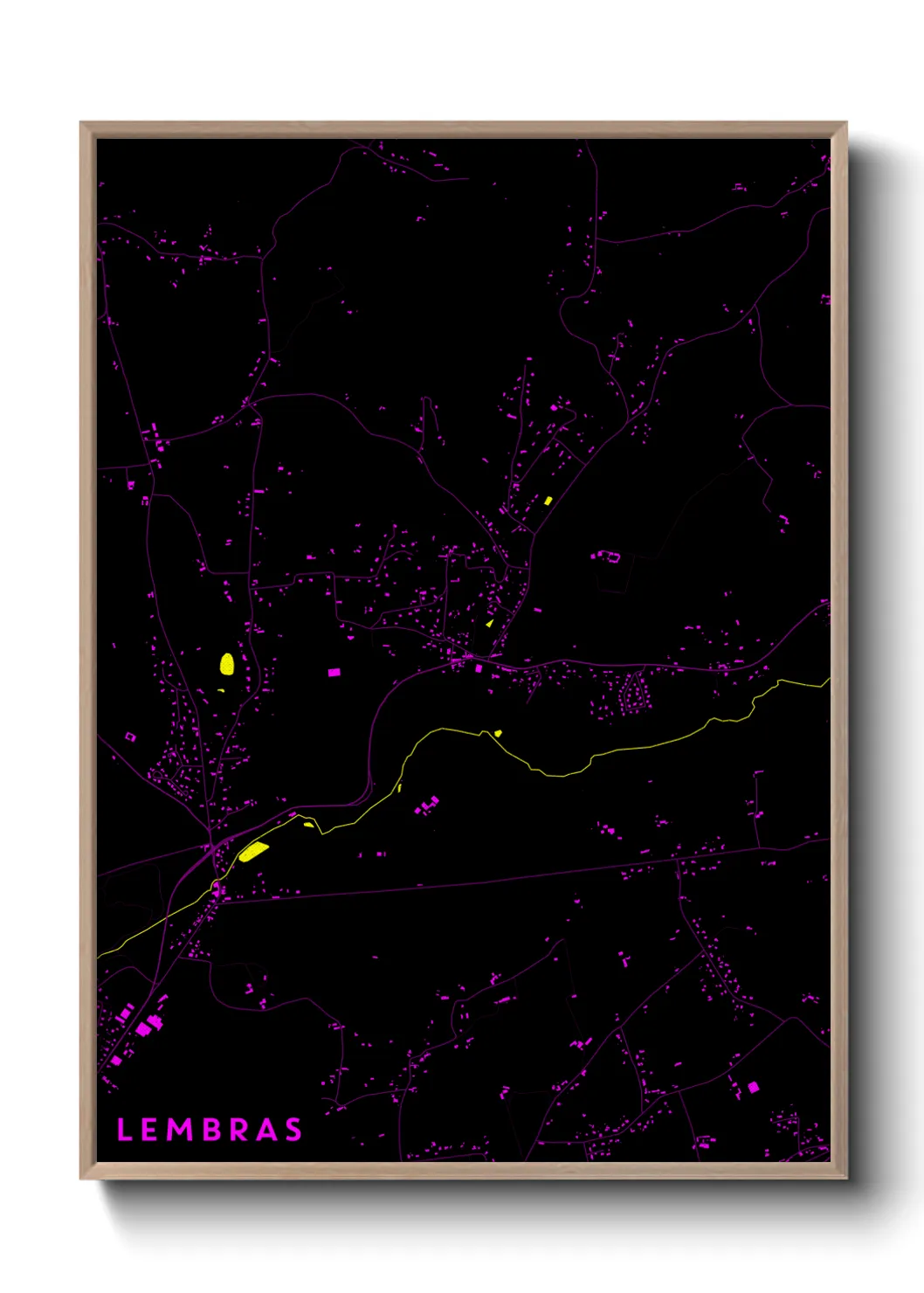 Une affiche de carte sur Lembras