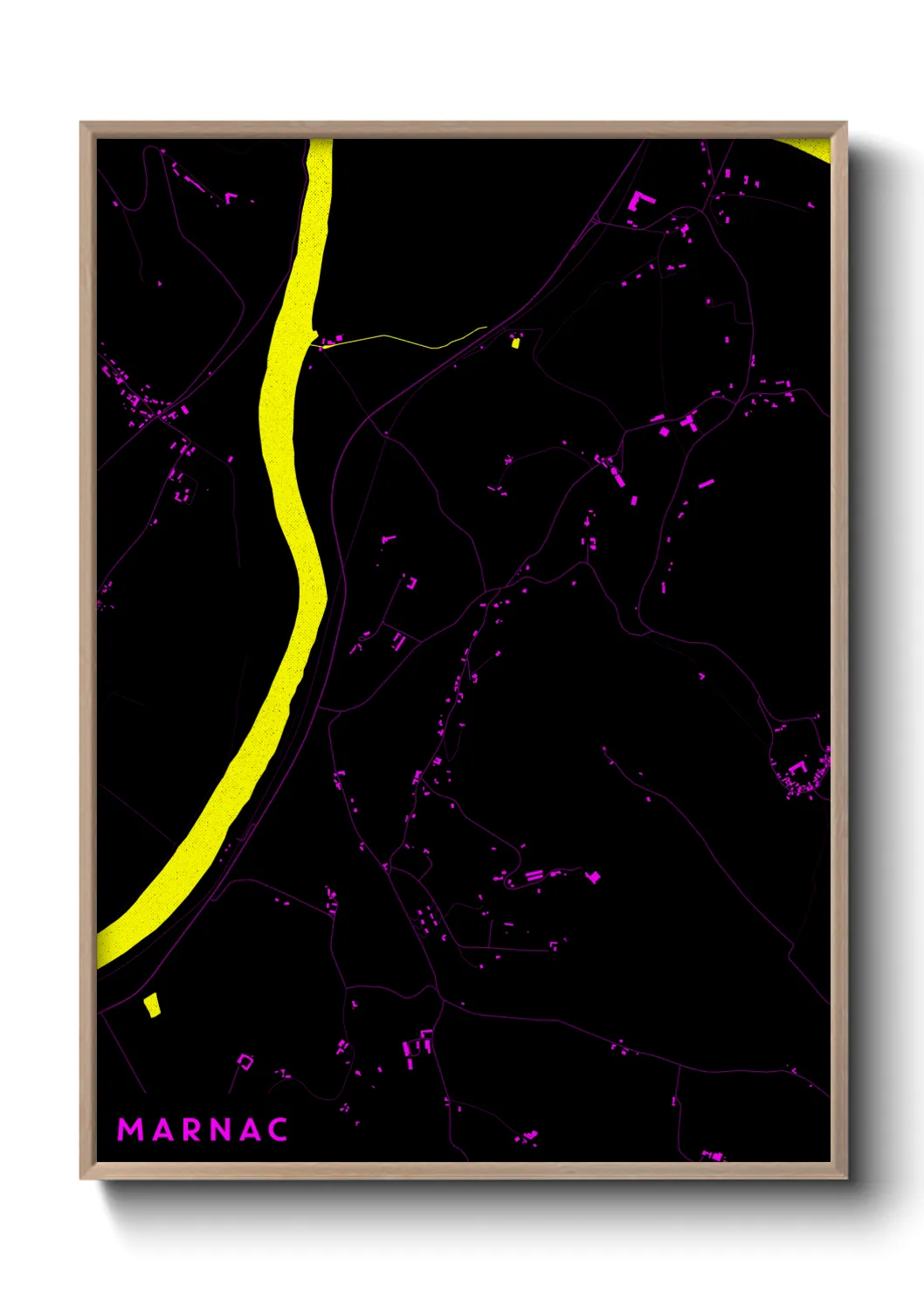 Une affiche de carte sur Marnac