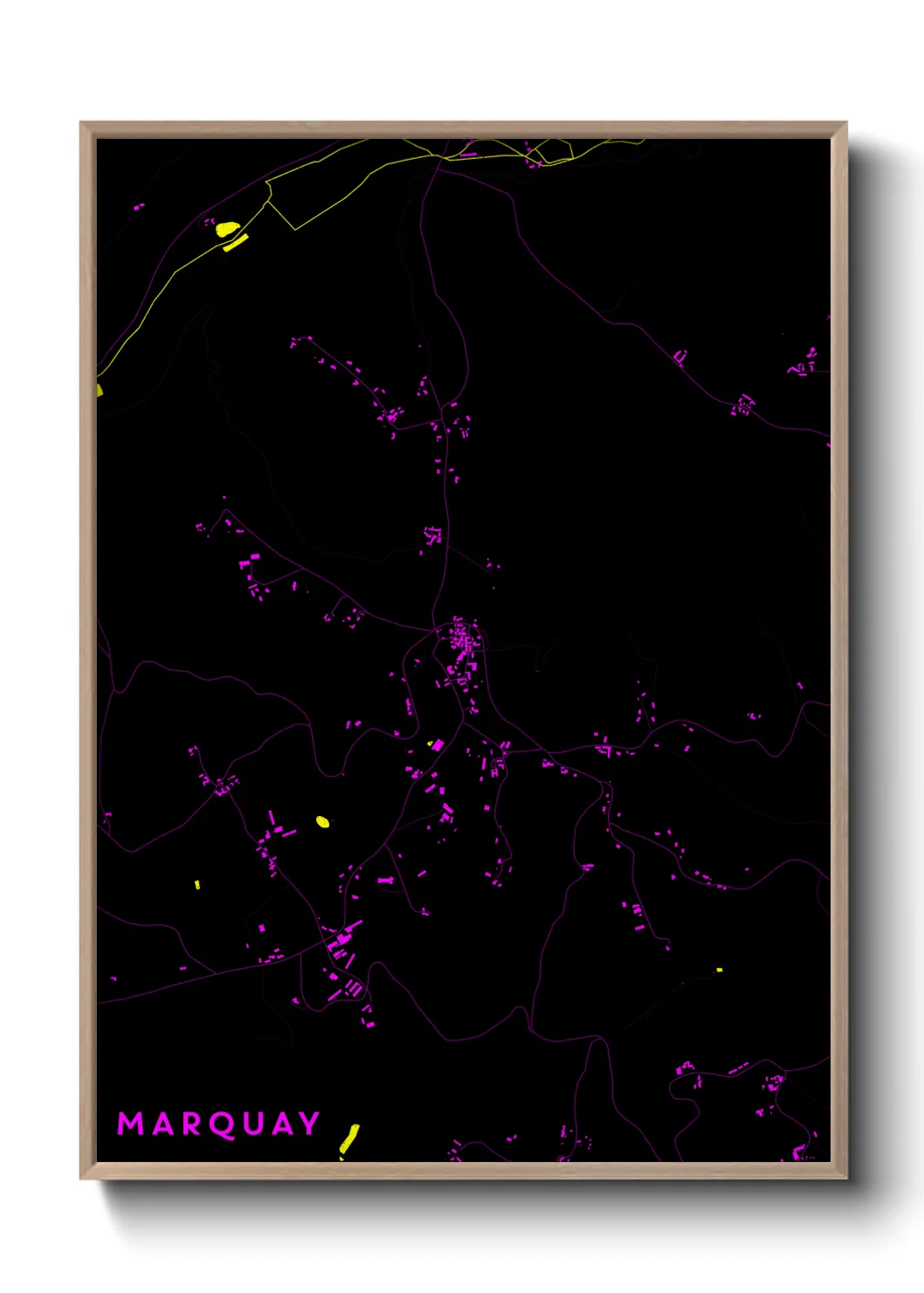 Une affiche de carte sur Marquay