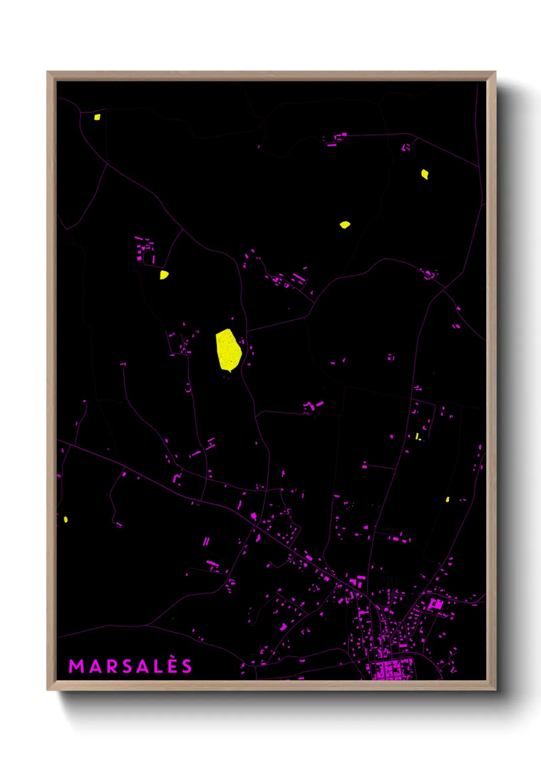 Une affiche de carte sur Marsalès