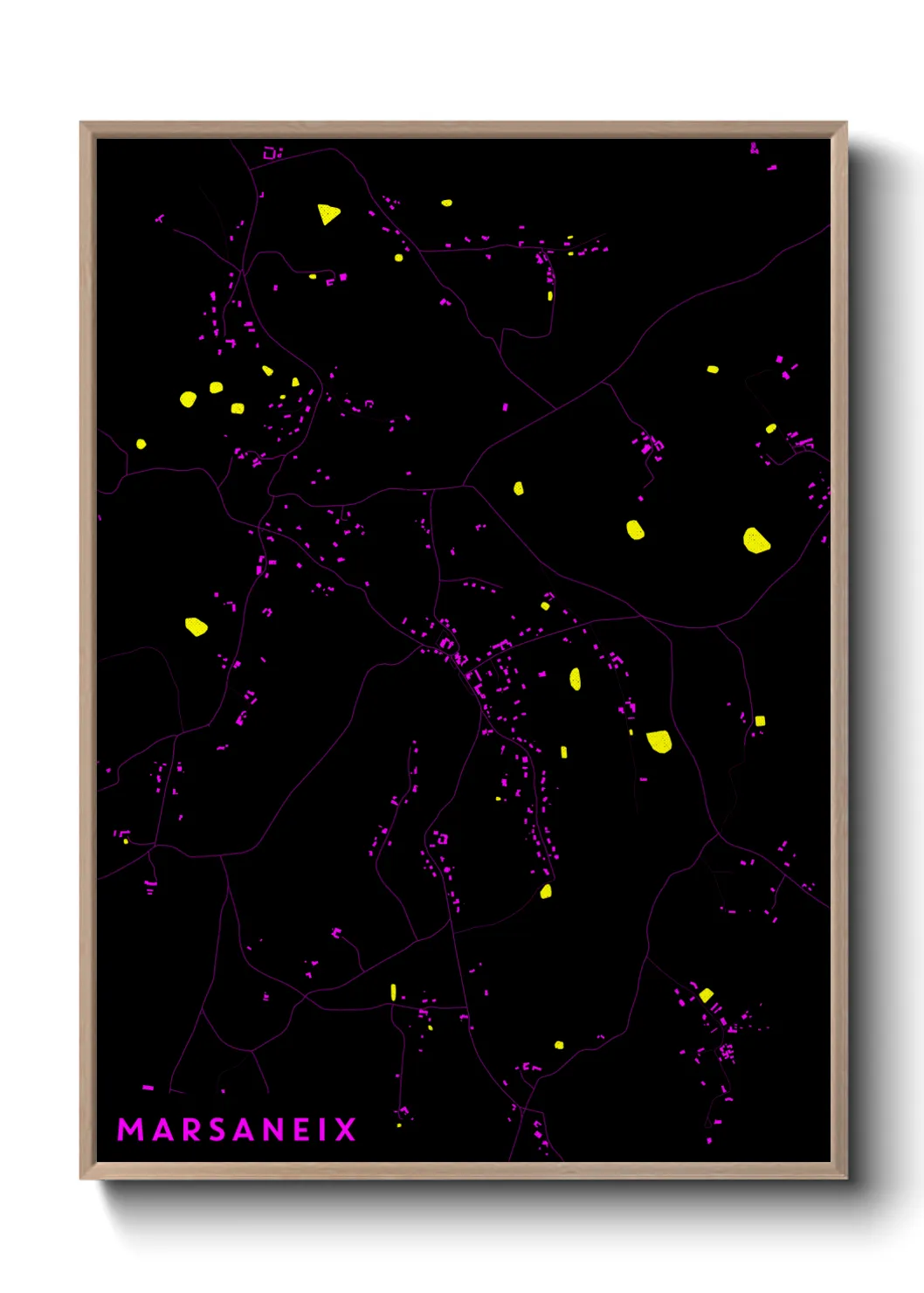 Une affiche de carte sur Marsaneix