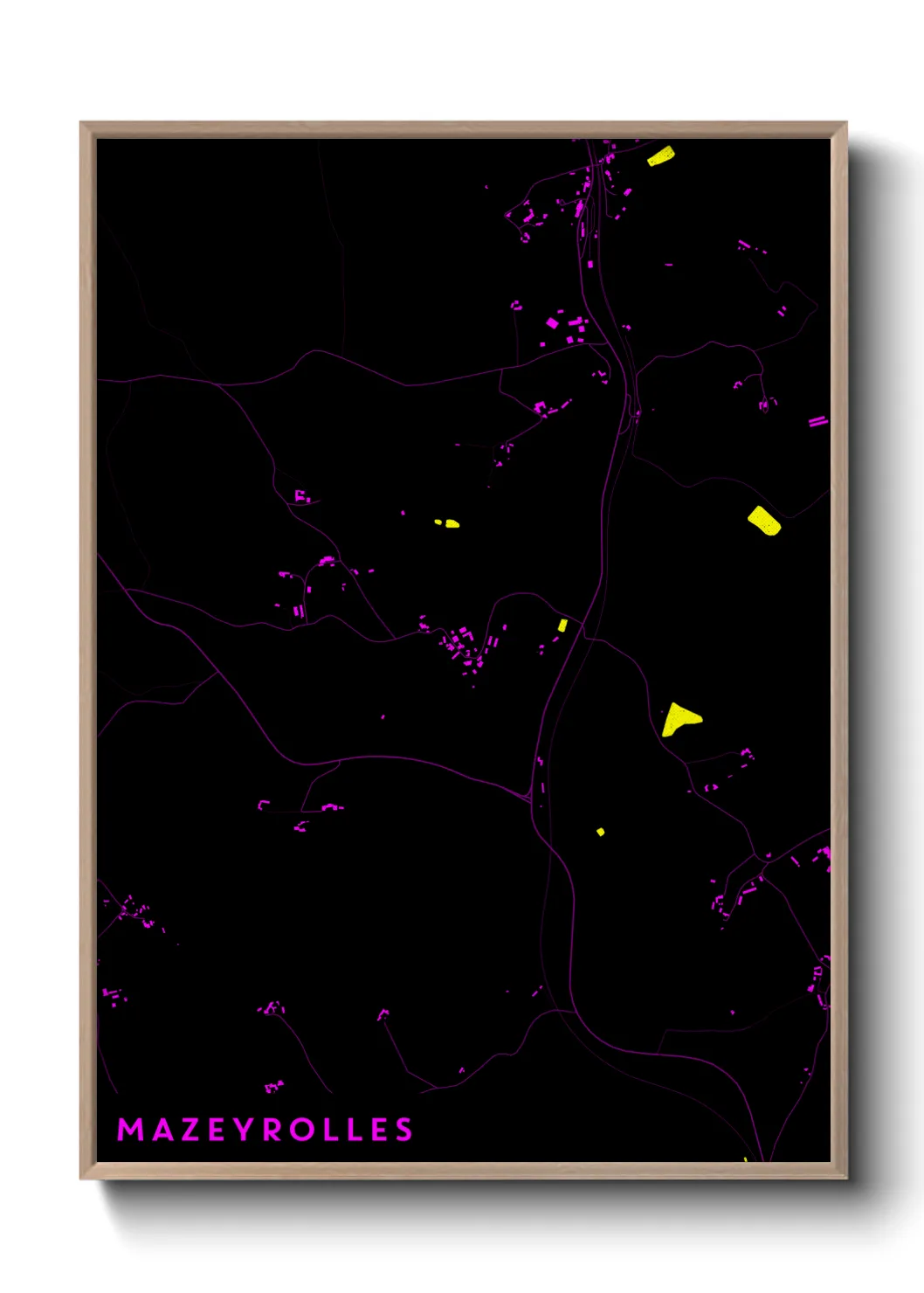 Une affiche de carte sur Mazeyrolles