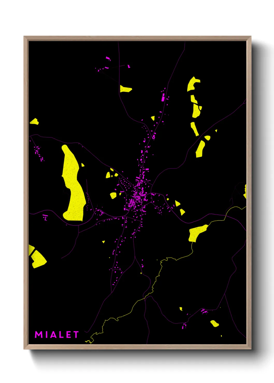 Une affiche de carte sur Mialet
