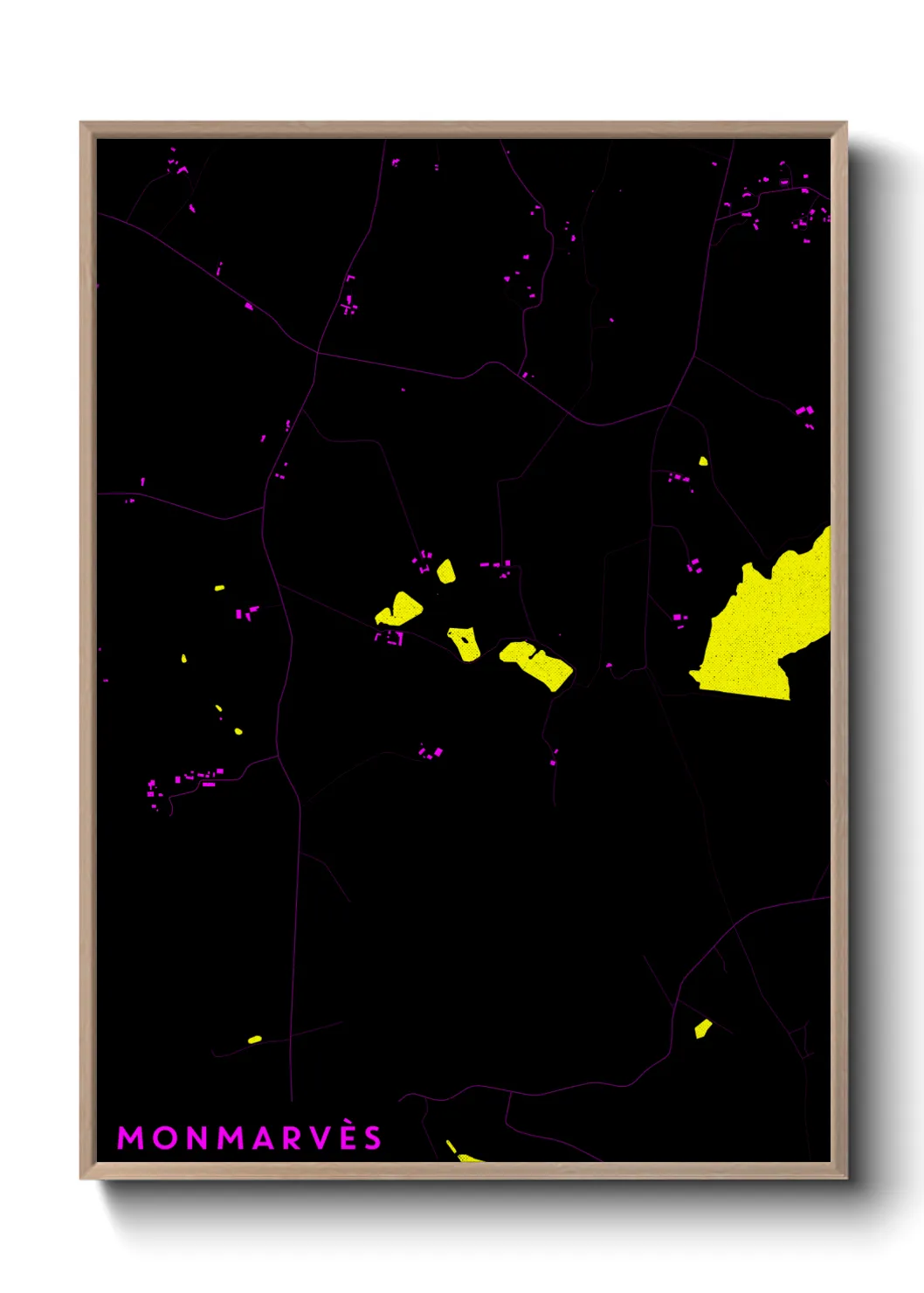 Une affiche de carte sur Monmarvès