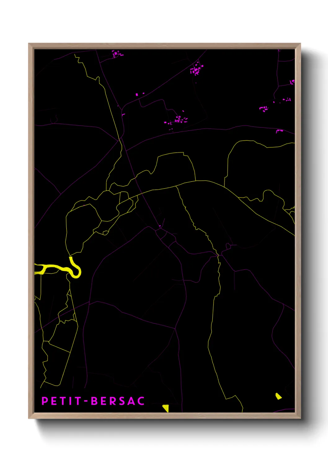 Une affiche de carte sur Petit-Bersac