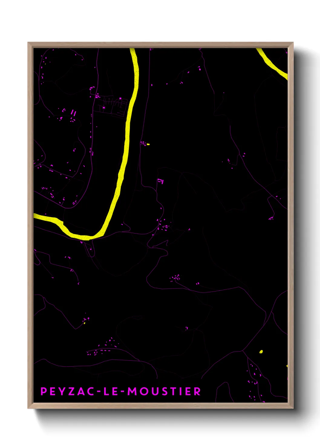 Une affiche de carte sur Peyzac-le-Moustier