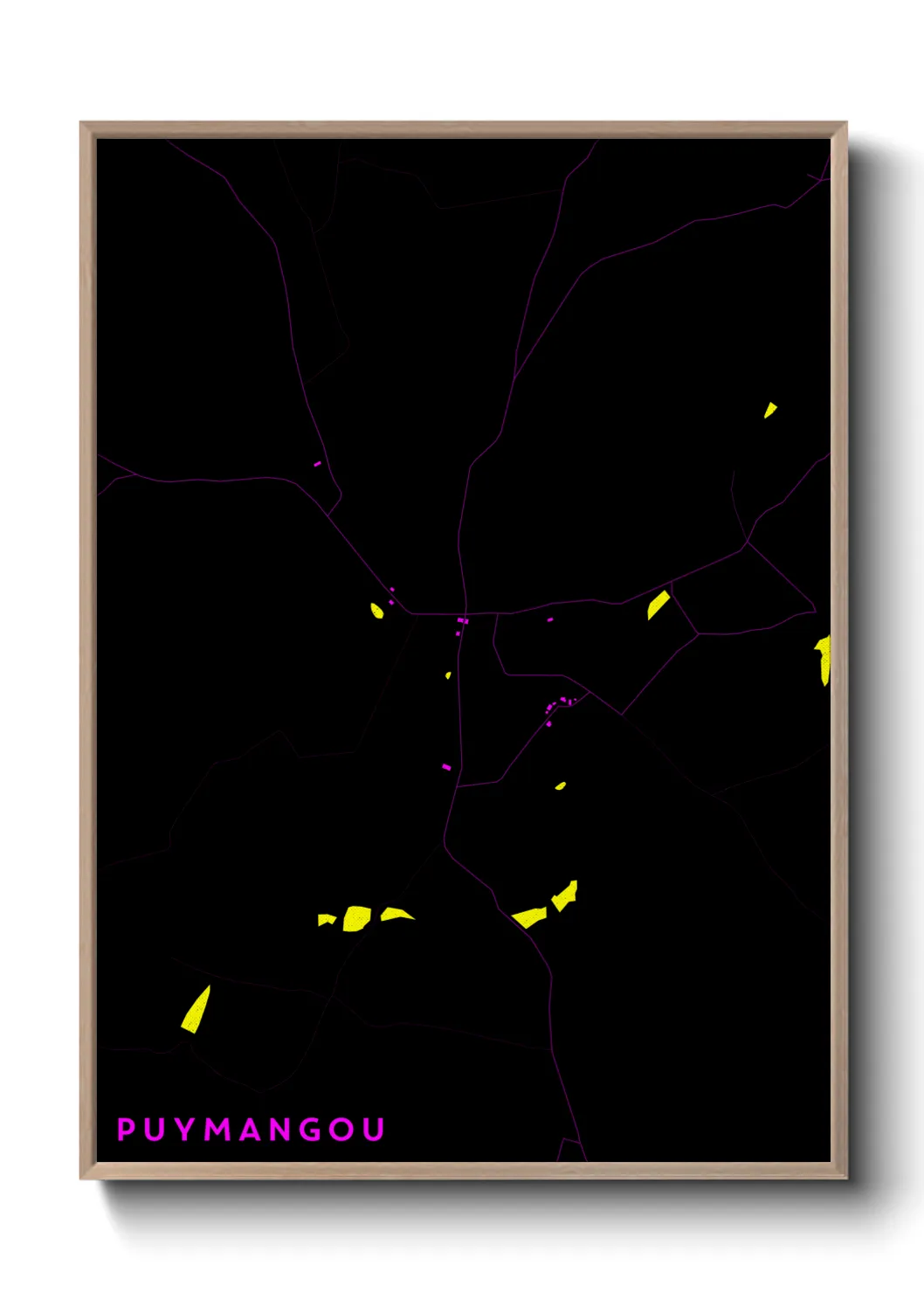 Une affiche de carte sur Puymangou