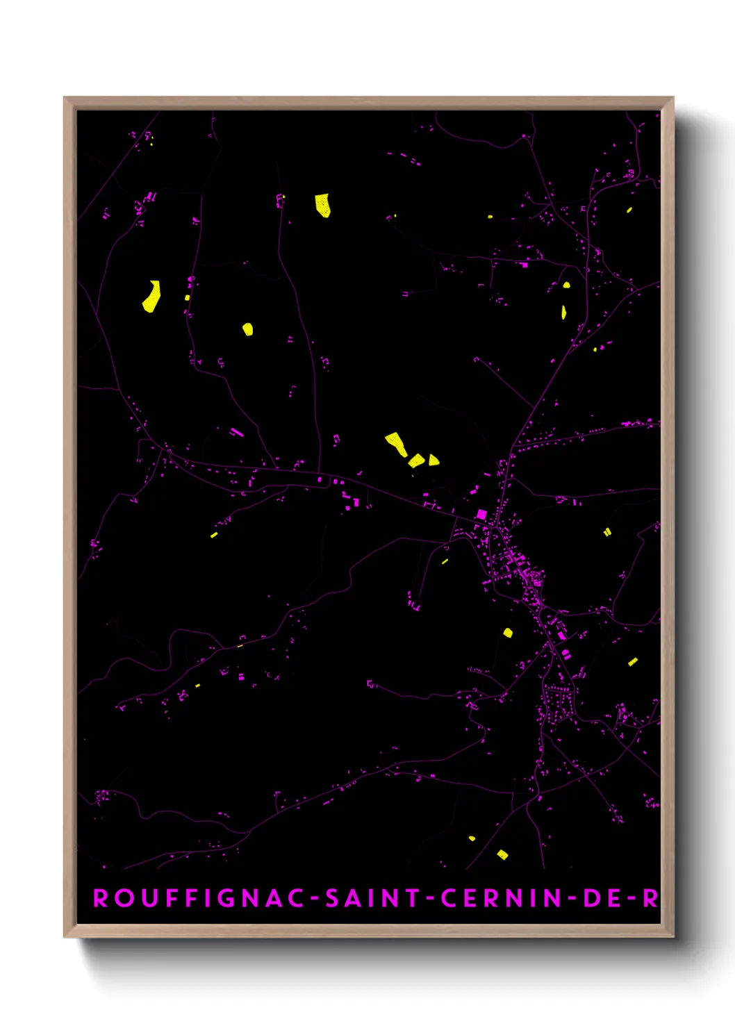 Une affiche de carte sur Rouffignac-Saint-Cernin-de-Reilhac