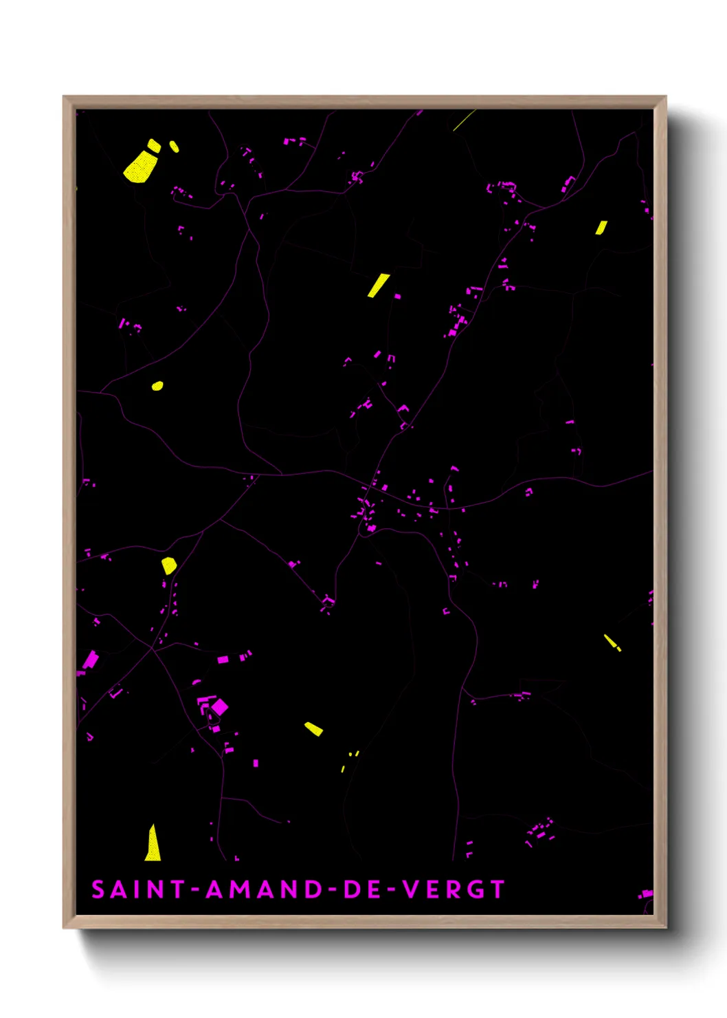 Une affiche de carte sur Saint-Amand-de-Vergt