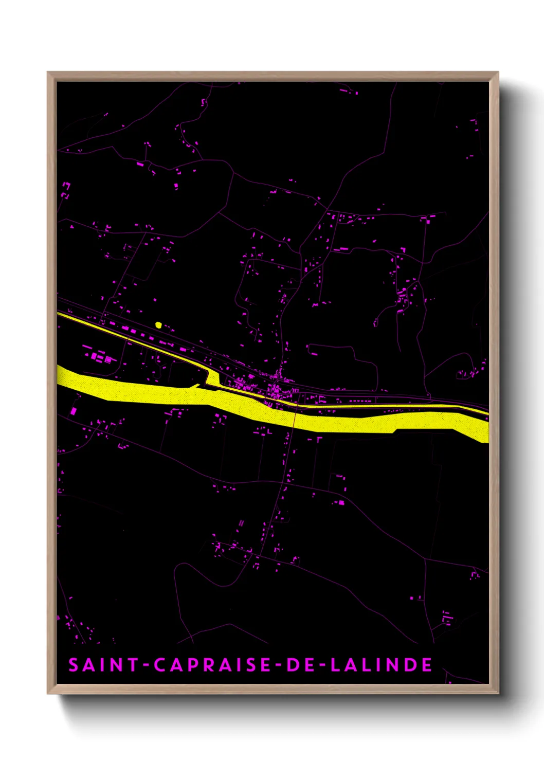 Une affiche de carte sur Saint-Capraise-de-Lalinde