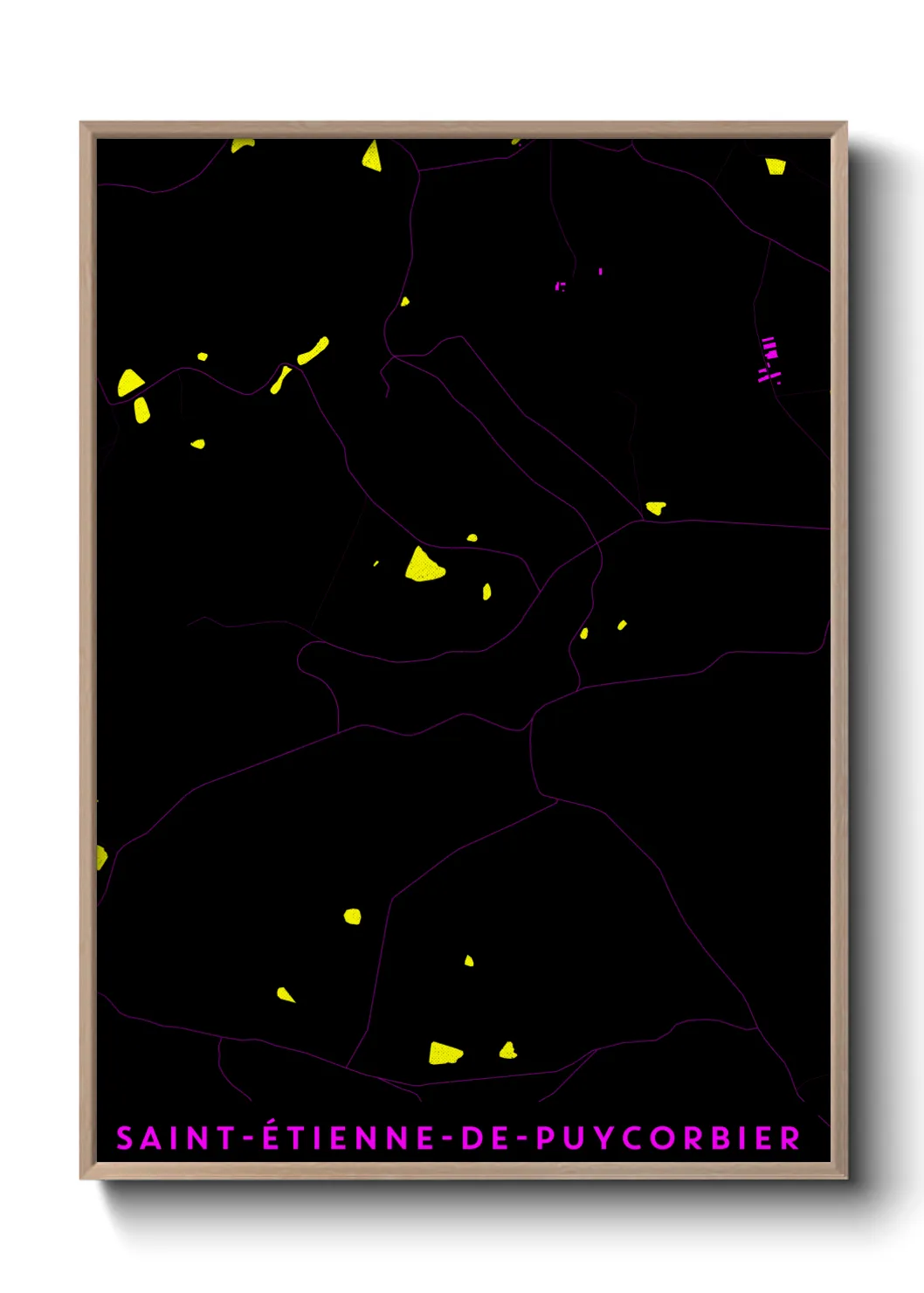 Une affiche de carte sur Saint-Étienne-de-Puycorbier