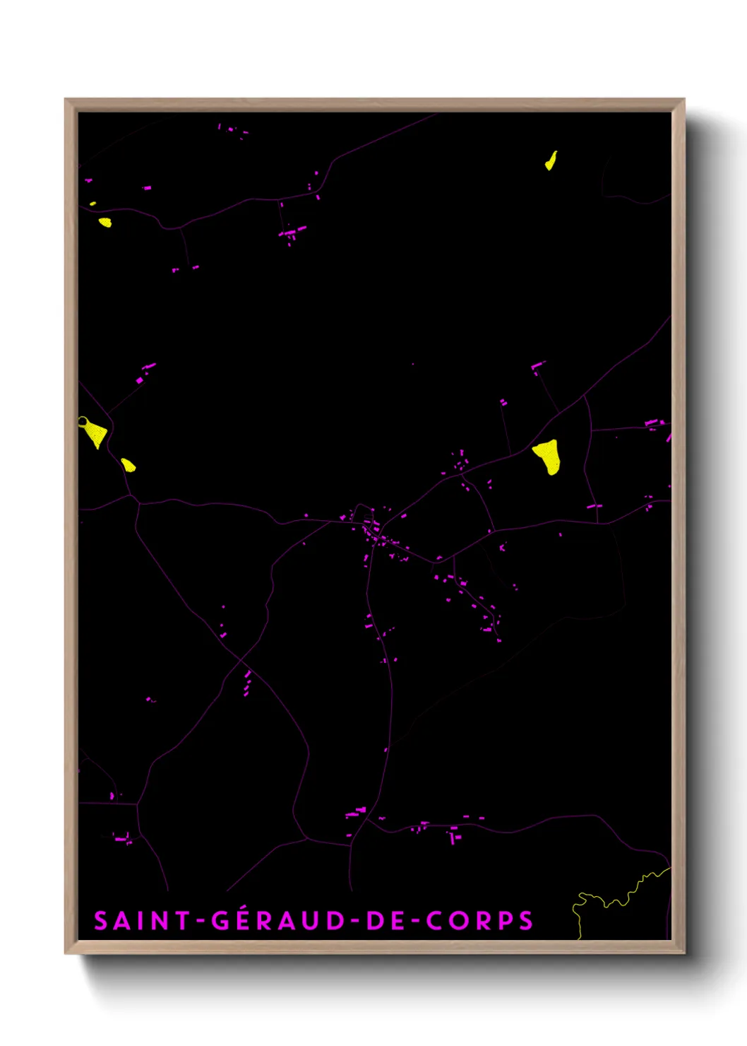 Un poster carteSaint-Géraud-de-Corps