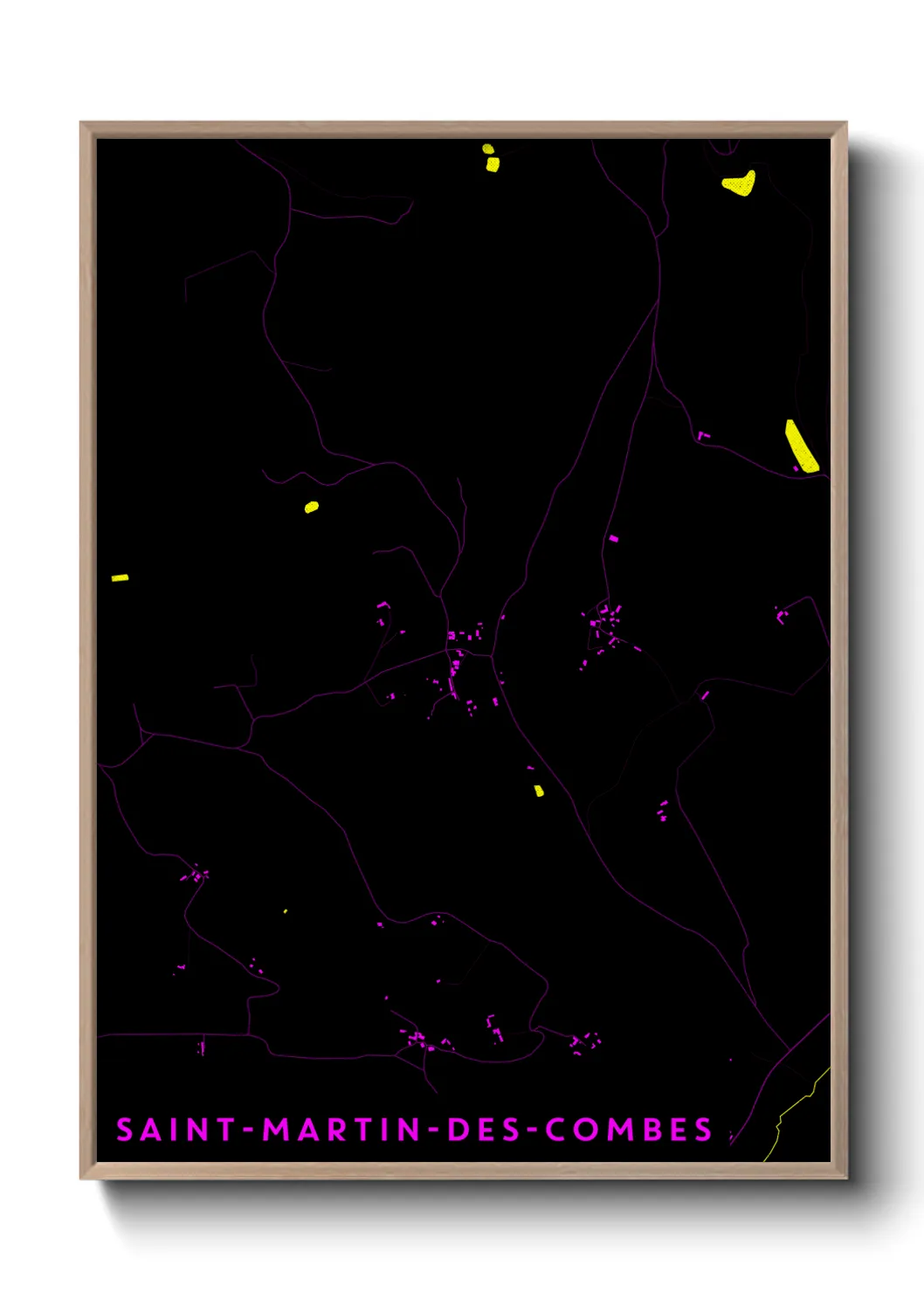 Un poster carteSaint-Martin-des-Combes