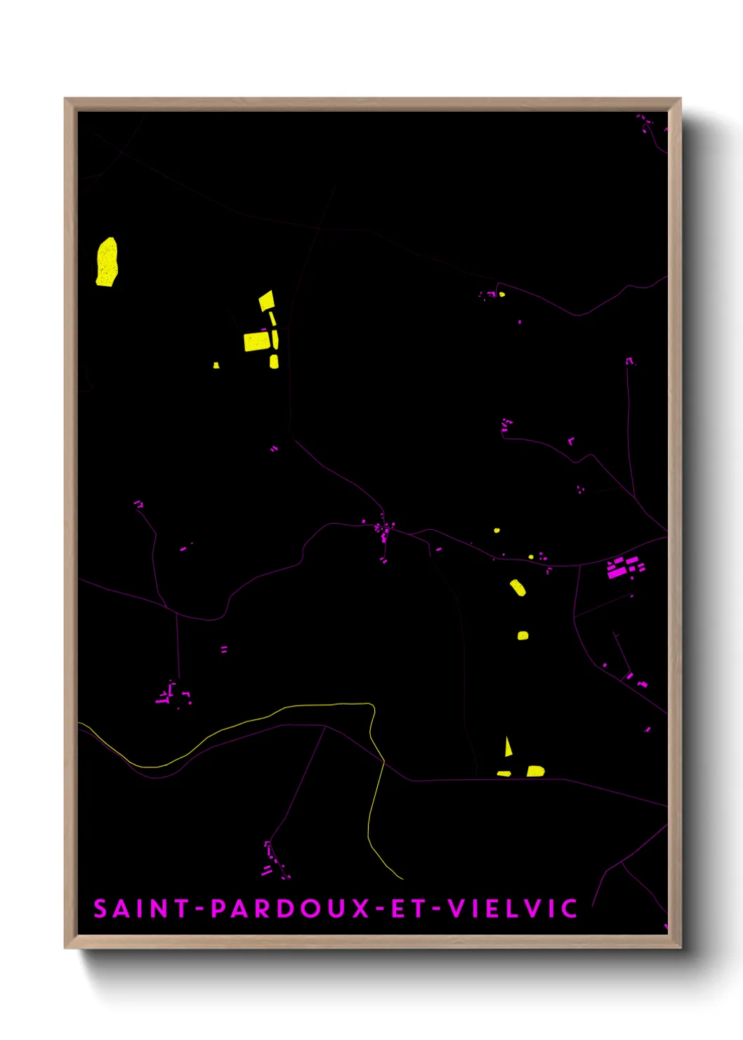 Un poster carteSaint-Pardoux-et-Vielvic