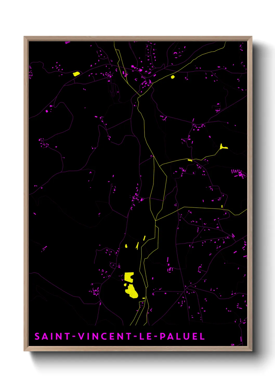 Une affiche de carte sur Saint-Vincent-le-Paluel
