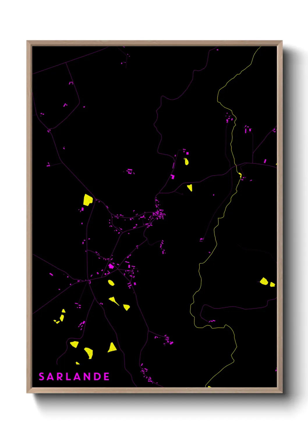 Une affiche de carte sur Sarlande